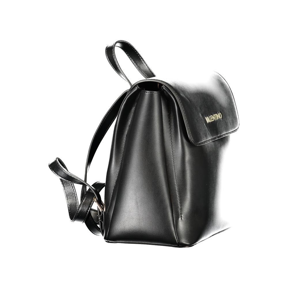 Mario Valentino Black Polyurethane Women's Backpack | Regal Royce