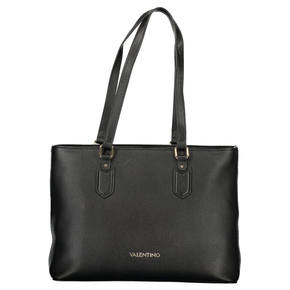 Mario Valentino Nero Poliuretano Womens Bag with Internal Pocket and Phone Spaces | Regal Royce