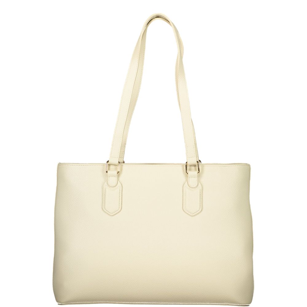 Mario Valentino Beige Polyurethane Women's Shoulder Bag with Internal Pocket | Regal Royce