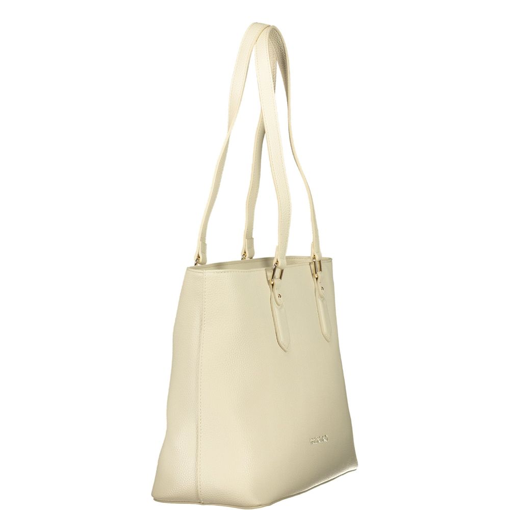 Mario Valentino Beige Polyurethane Women's Shoulder Bag with Internal Pocket | Regal Royce