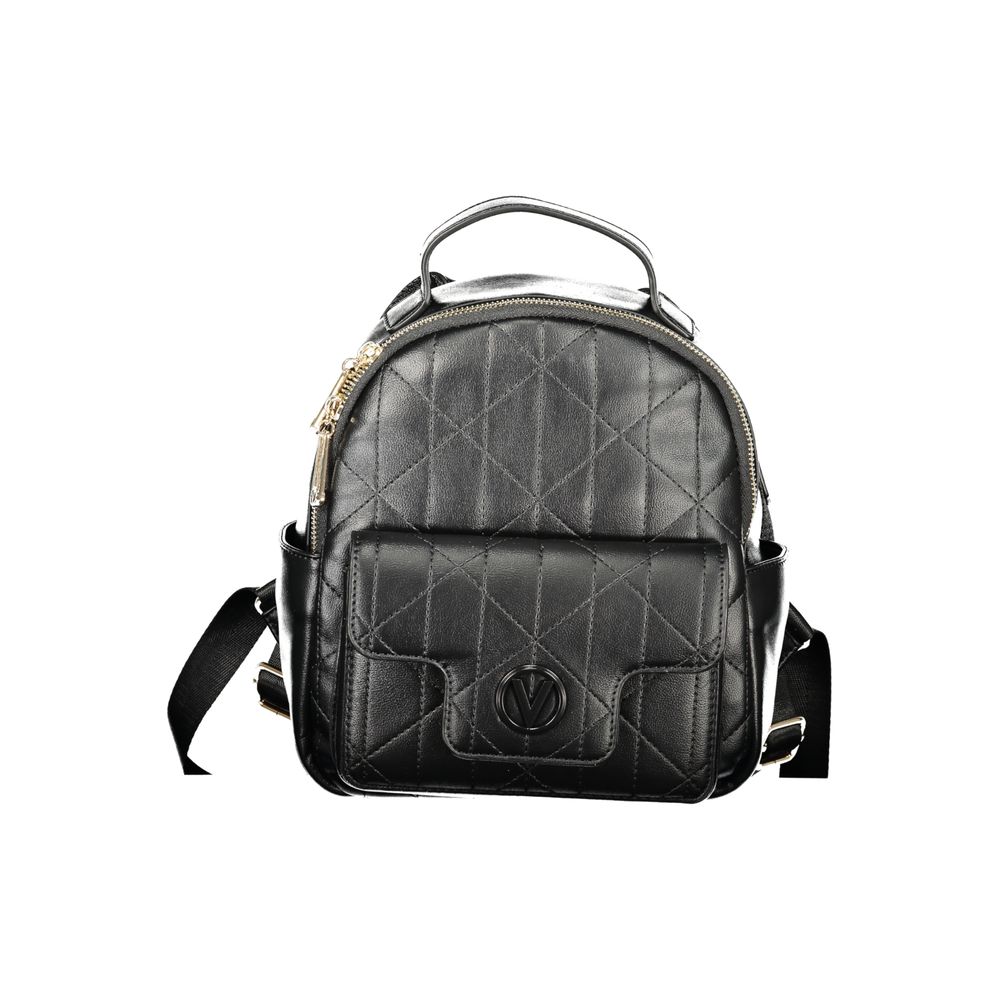 Mario Valentino Black Polyurethane Women's Backpack | Regal Royce