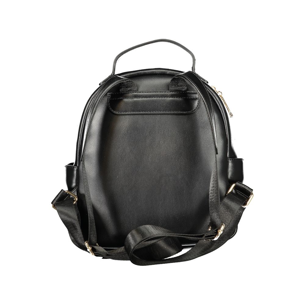Mario Valentino Black Polyurethane Women's Backpack | Regal Royce