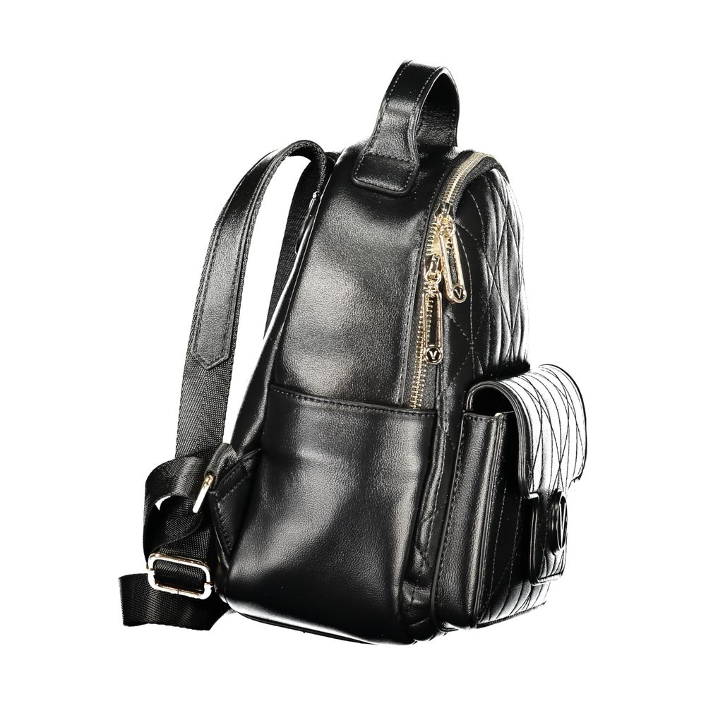 Mario Valentino Black Polyurethane Women's Backpack | Regal Royce