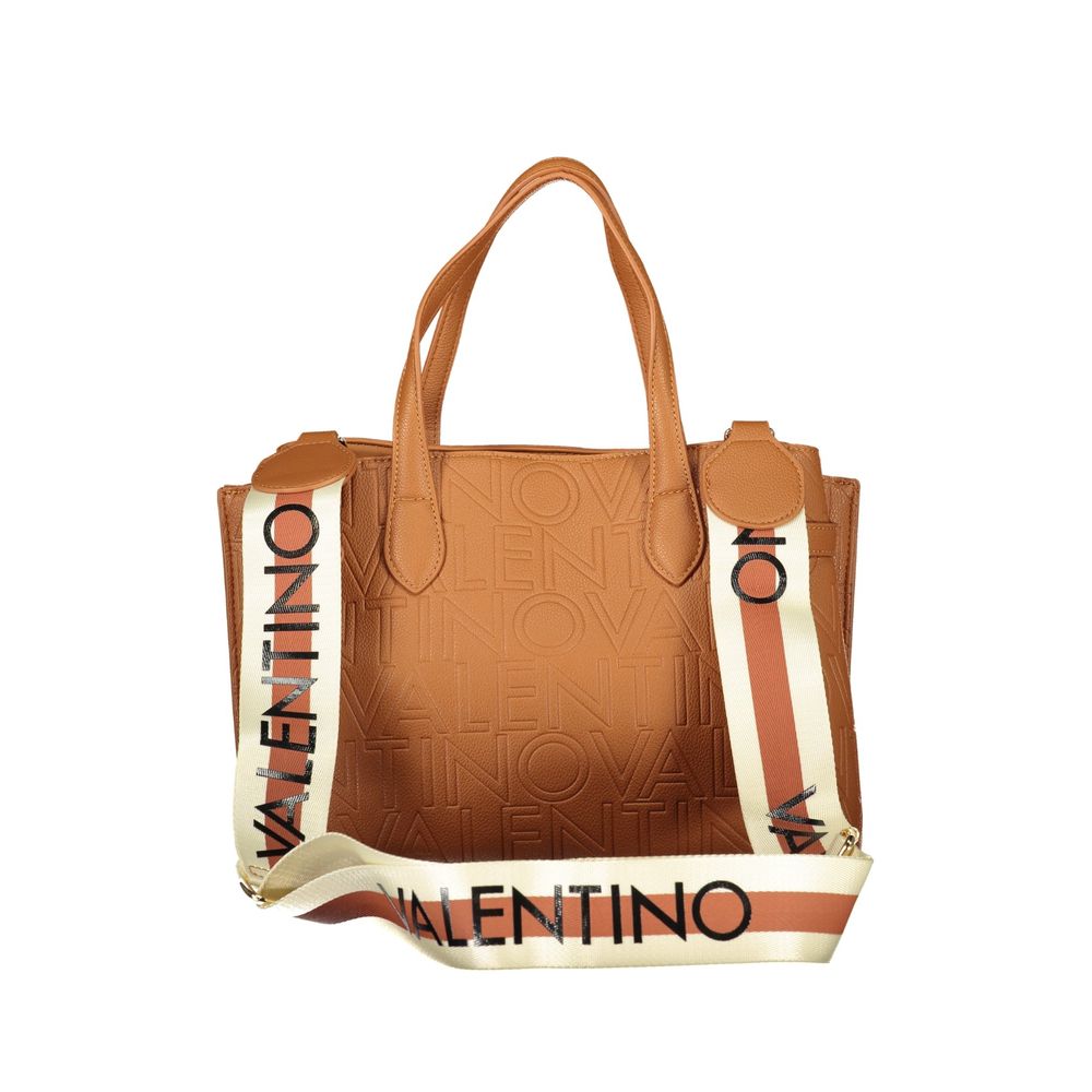 Mario Valentino Brown Polyurethane Women's Bag with Adjustable Shoulder Strap | Regal Royce