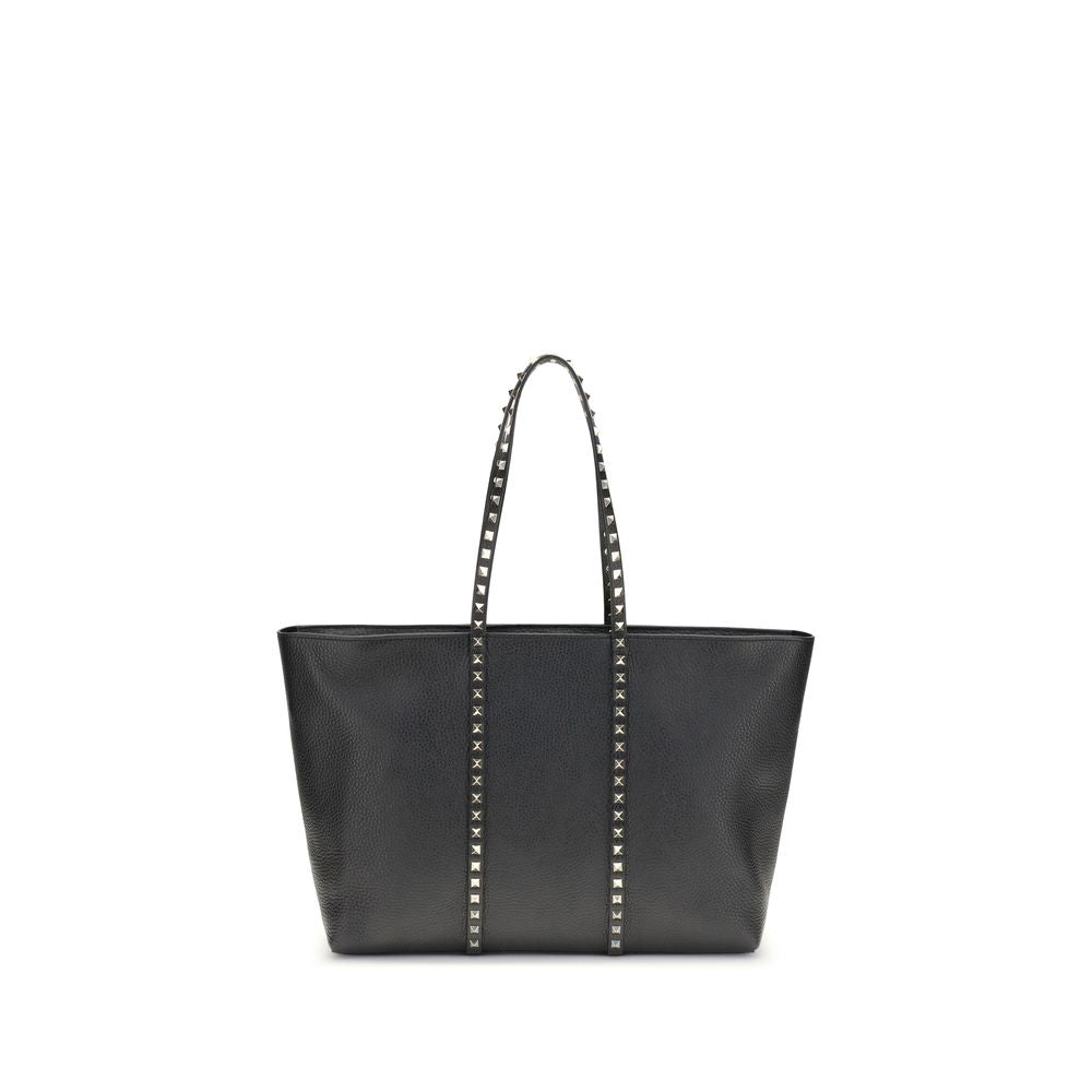 Valentino Garavani Black Calf Leather Bos Taurus Shoulder Bag | Regal Royce