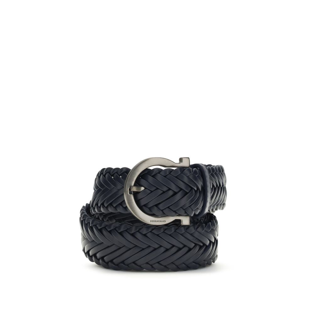Ferragamo Blue Calf Leather Bos Taurus Belt | Regal Royce