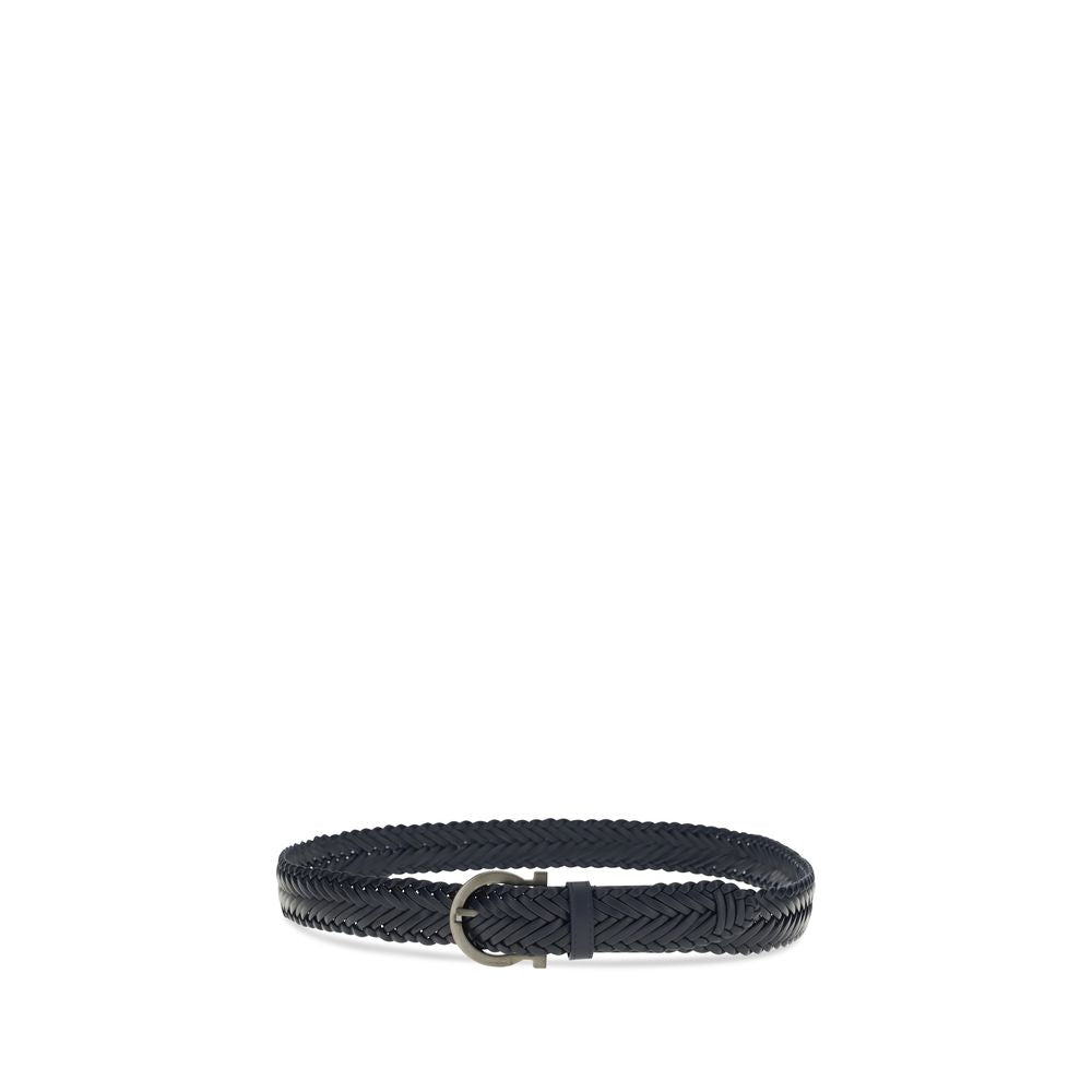 Ferragamo Blue Calf Leather Bos Taurus Belt | Regal Royce