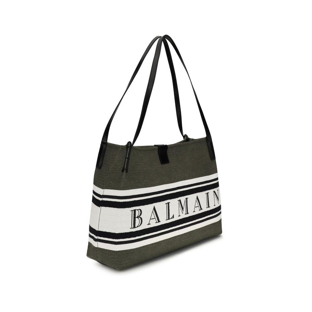 Balmain Black Cotton Shoulder Bag | Regal Royce