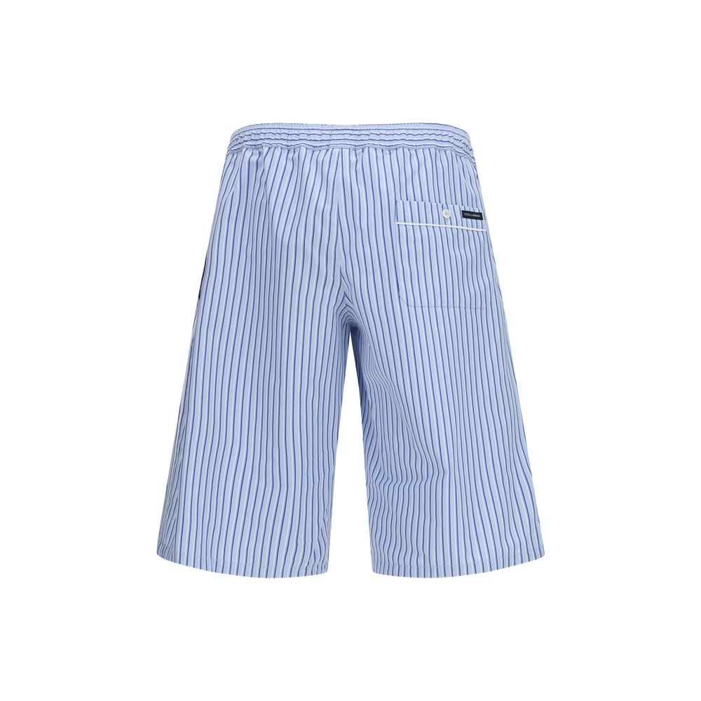 Dolce & Gabbana Blue Cotton Bermuda Shorts | Regal Royce