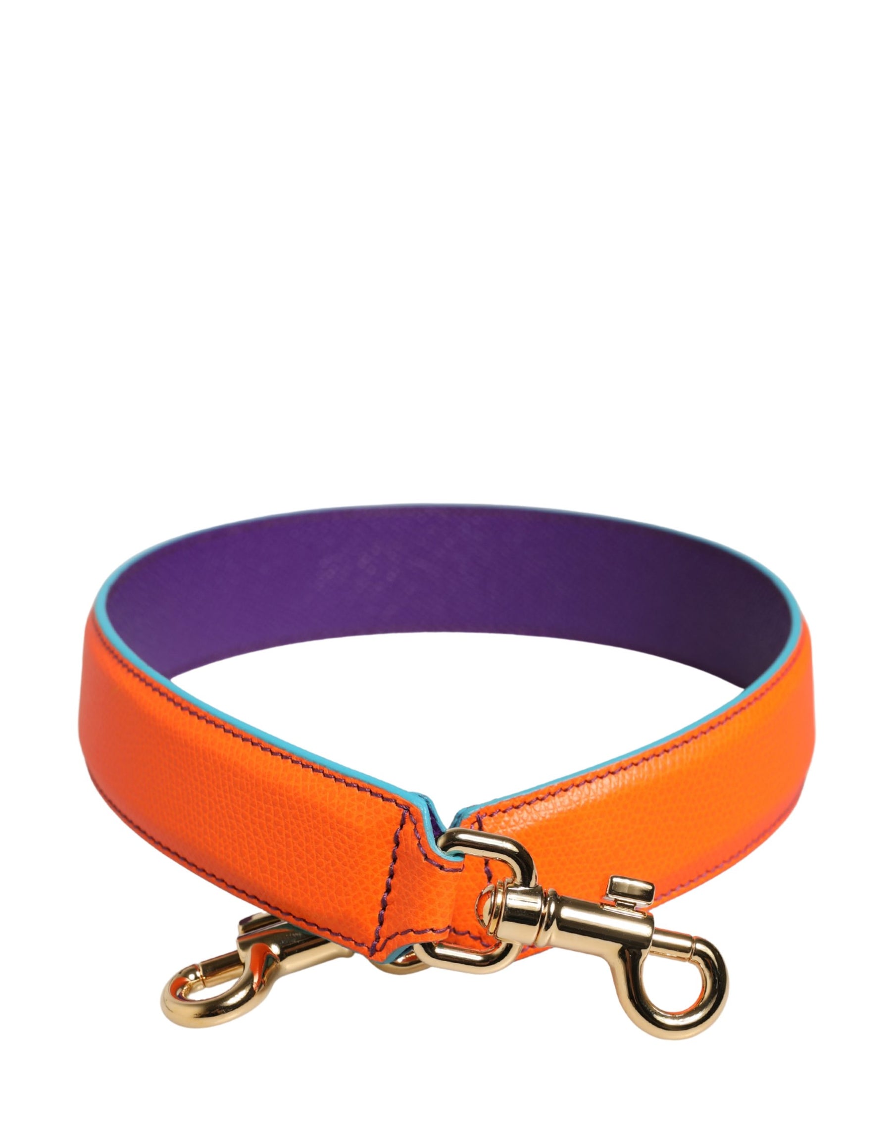 Dolce & Gabbana Orange Purple Calf Leather Bag Accessory  Shoulder Strap | Regal Royce