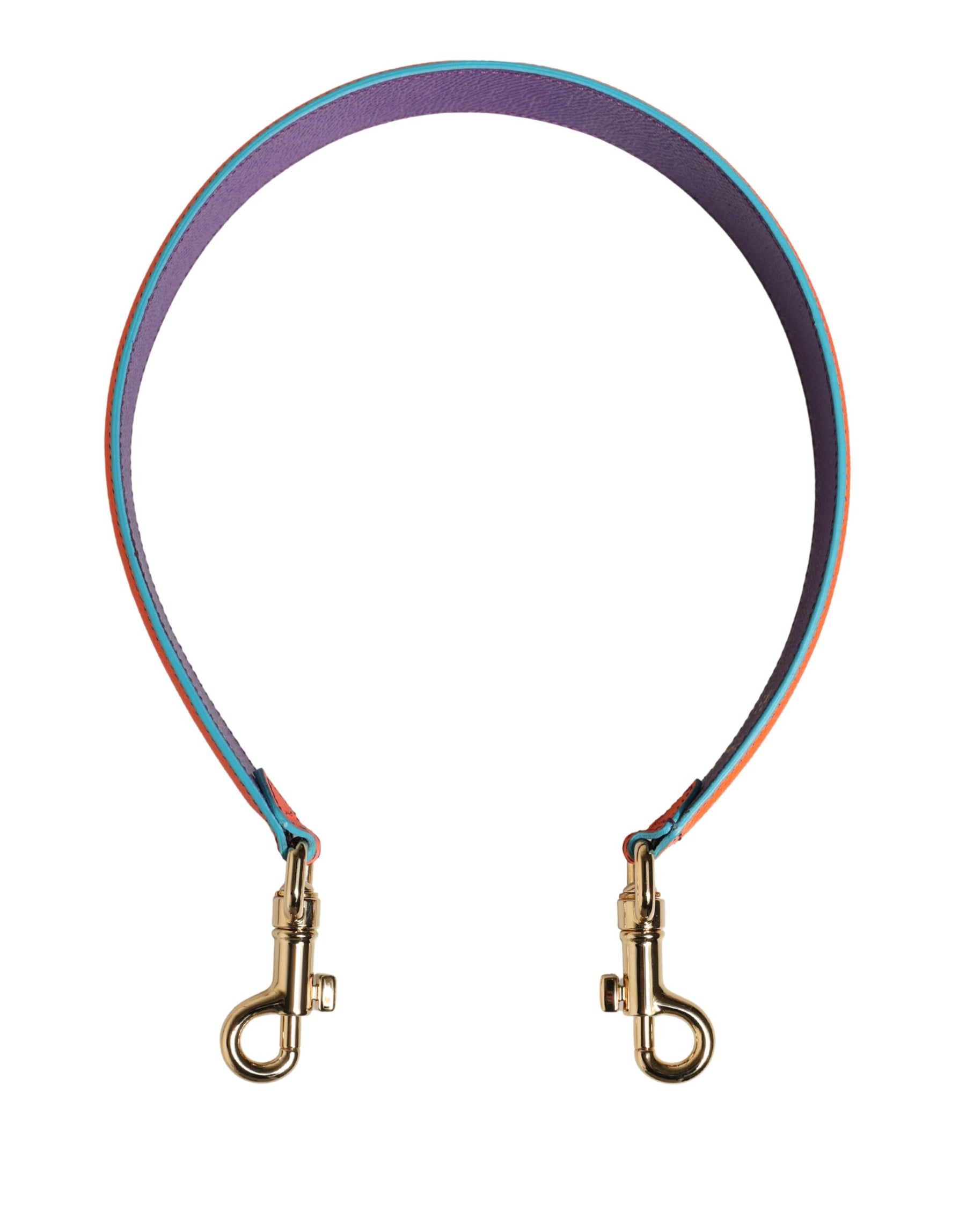 Dolce & Gabbana Orange Purple Calf Leather Bag Accessory  Shoulder Strap | Regal Royce