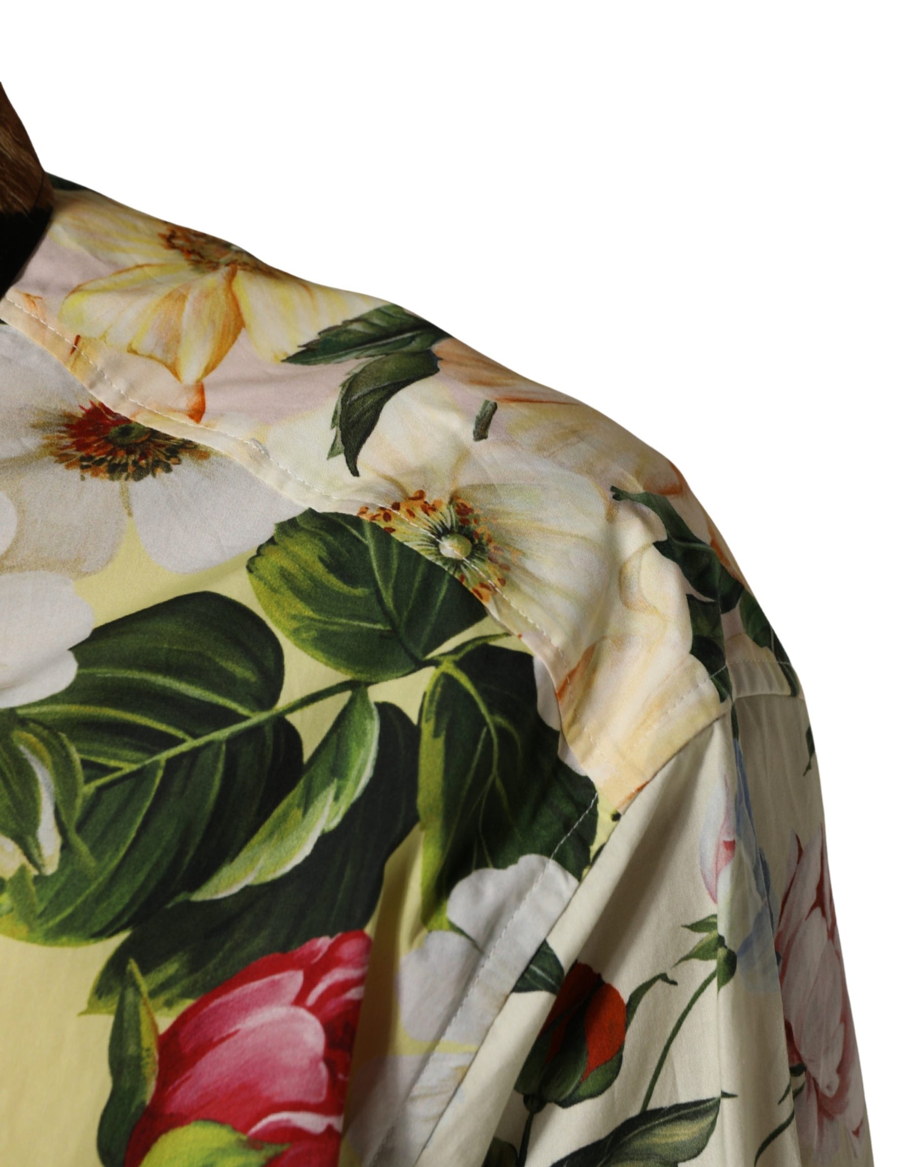 Dolce & Gabbana Multicolor Floral Animal Print Collared Shirt | Regal Royce