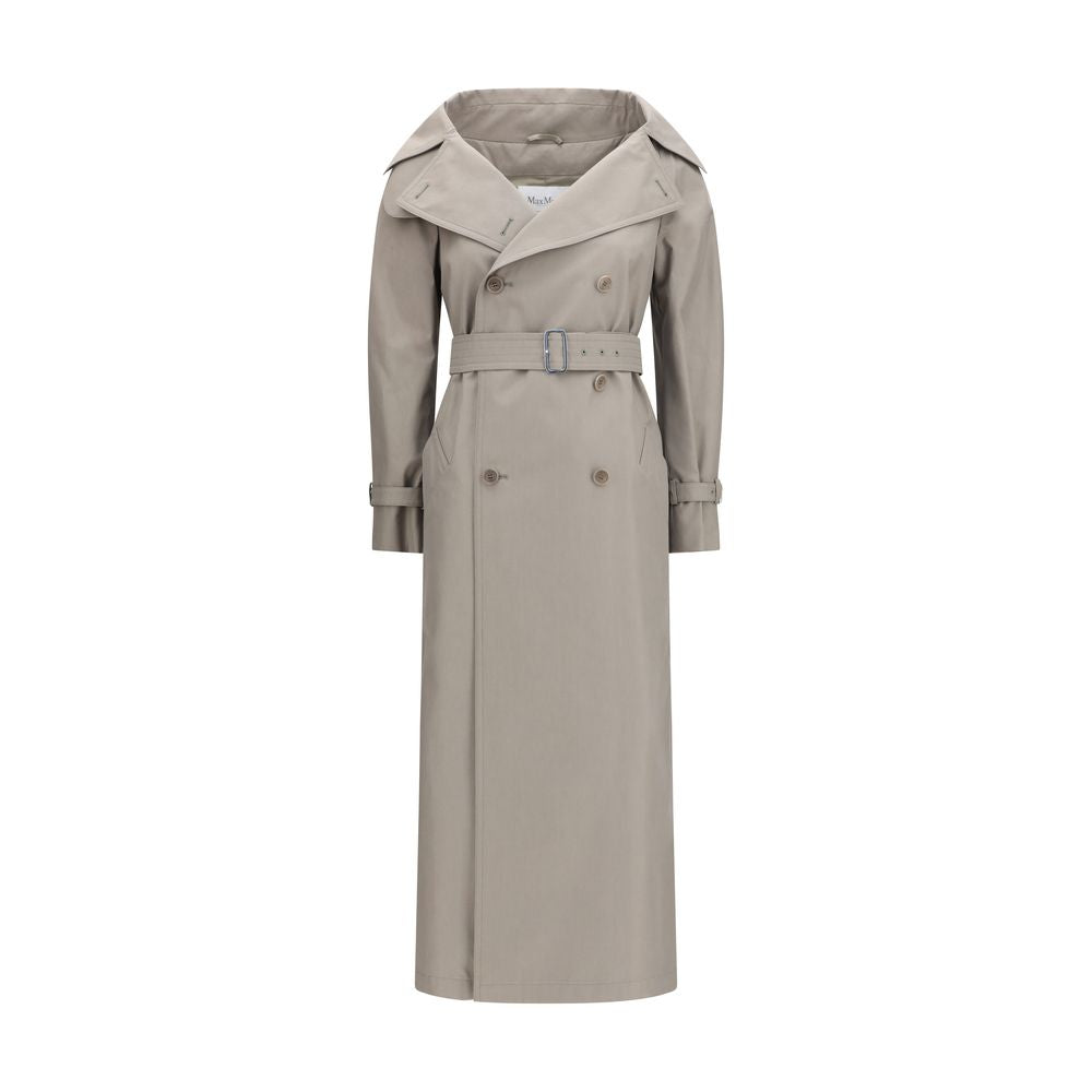 Max Mara Gray Cotton Trench Coat | Regal Royce