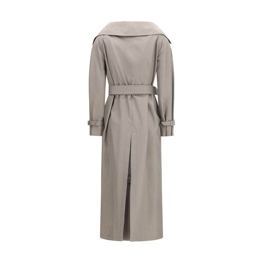 Max Mara Gray Cotton Trench Coat | Regal Royce
