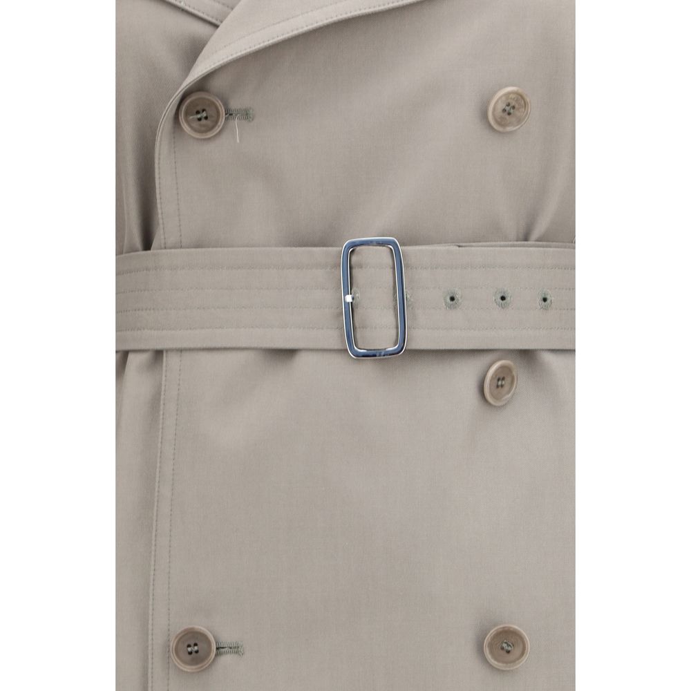 Max Mara Gray Cotton Trench Coat | Regal Royce