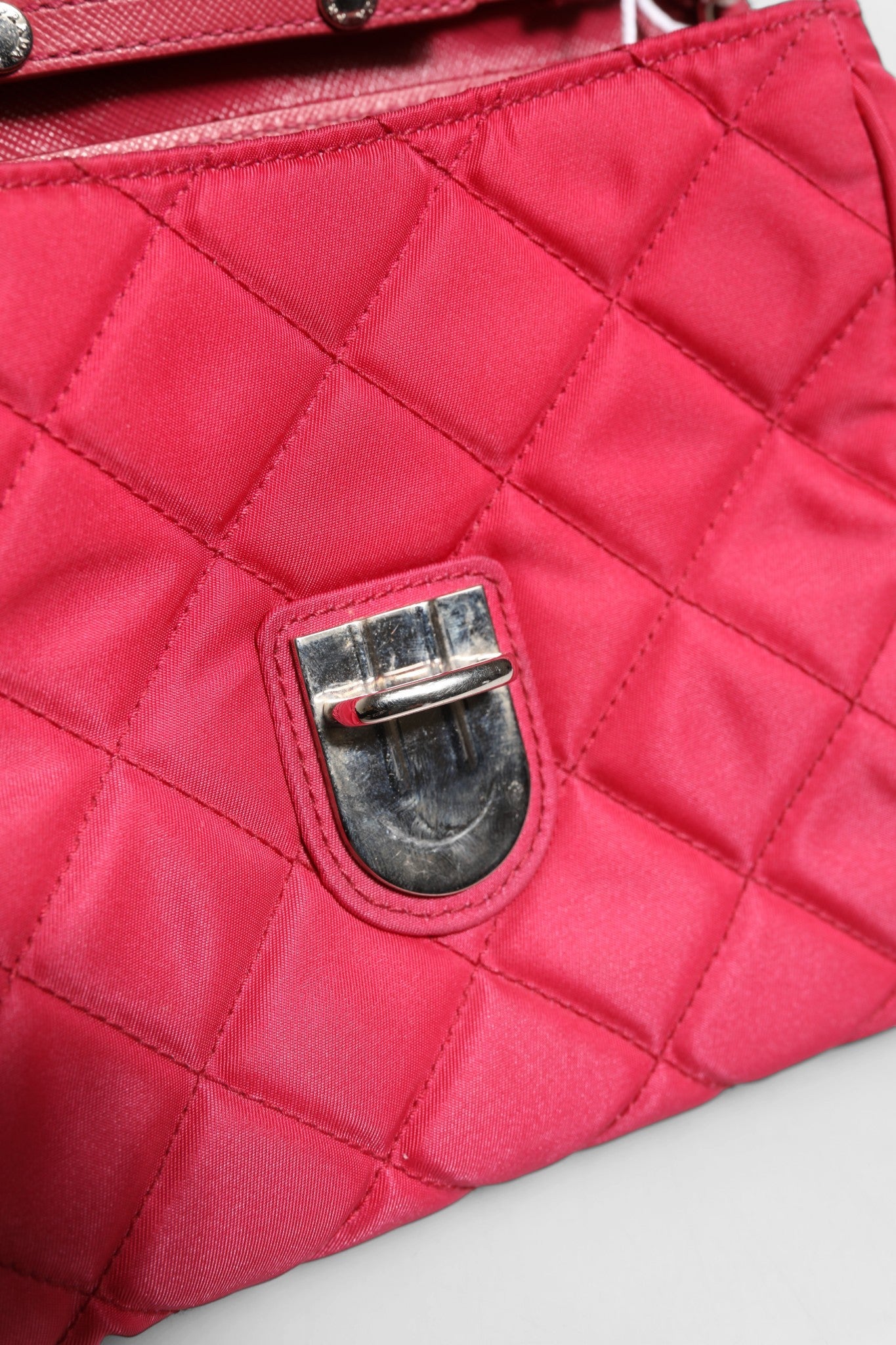 Prada Pink Quilted Tessuto Impuntu Nylon Flap Crossbody Bag | Regal Royce
