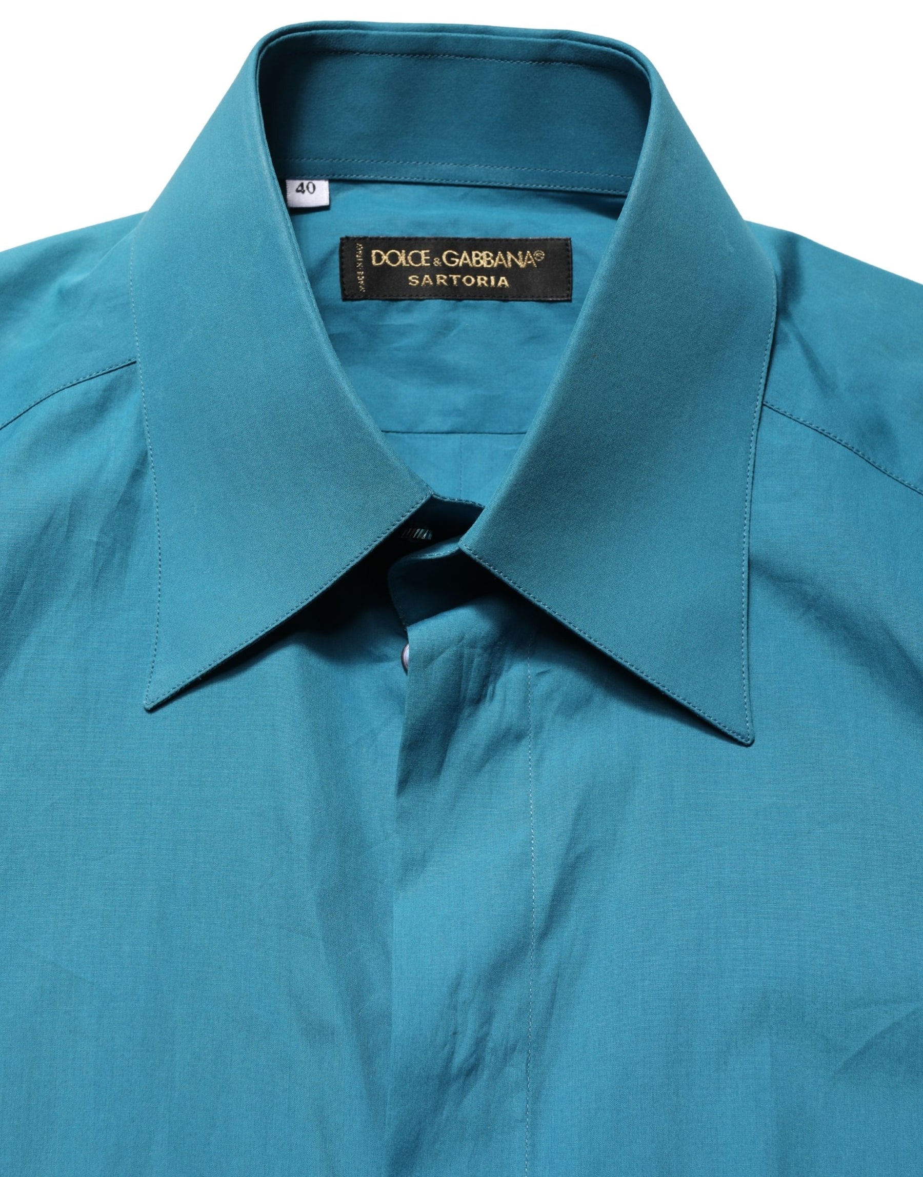 Dolce & Gabbana Blue SARTORIA Long Sleeve Cotton Dress Shirt | Regal Royce