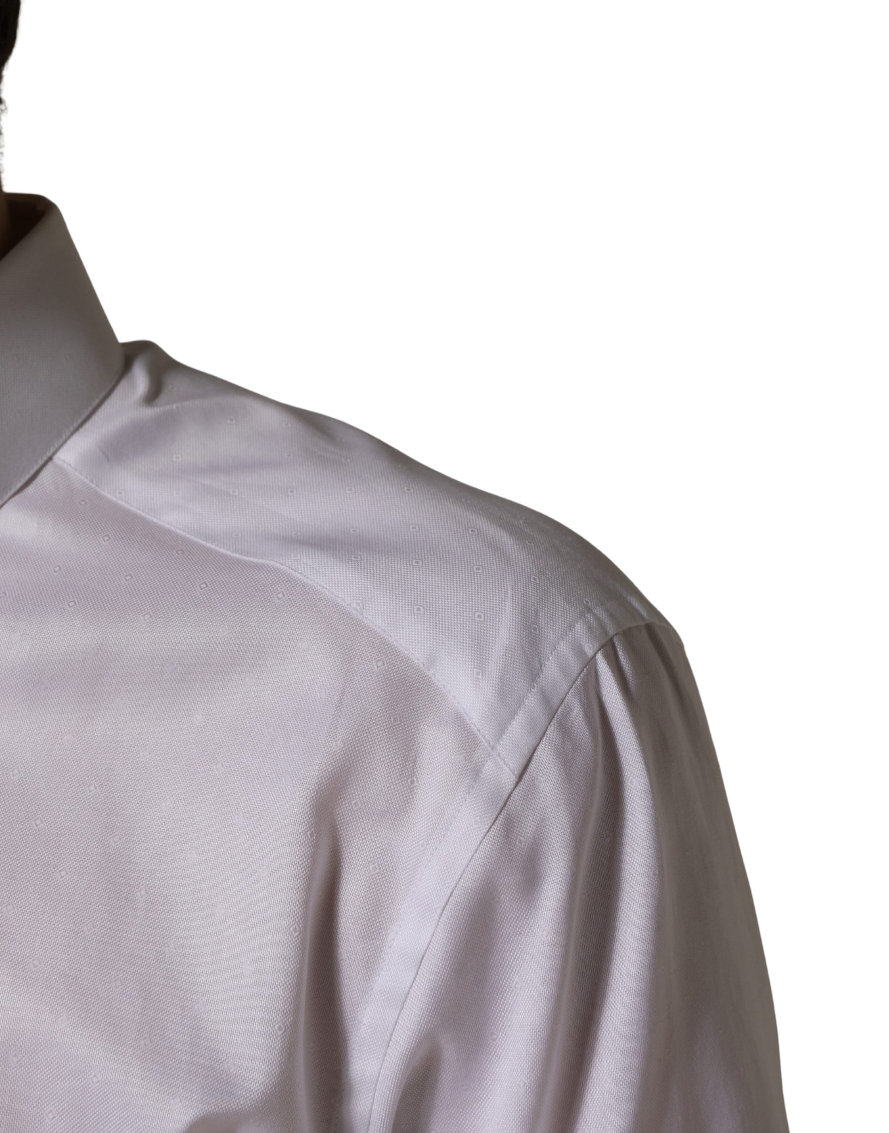 Dolce & Gabbana White Cotton Short Sleeves Button Down Shirt | Regal Royce