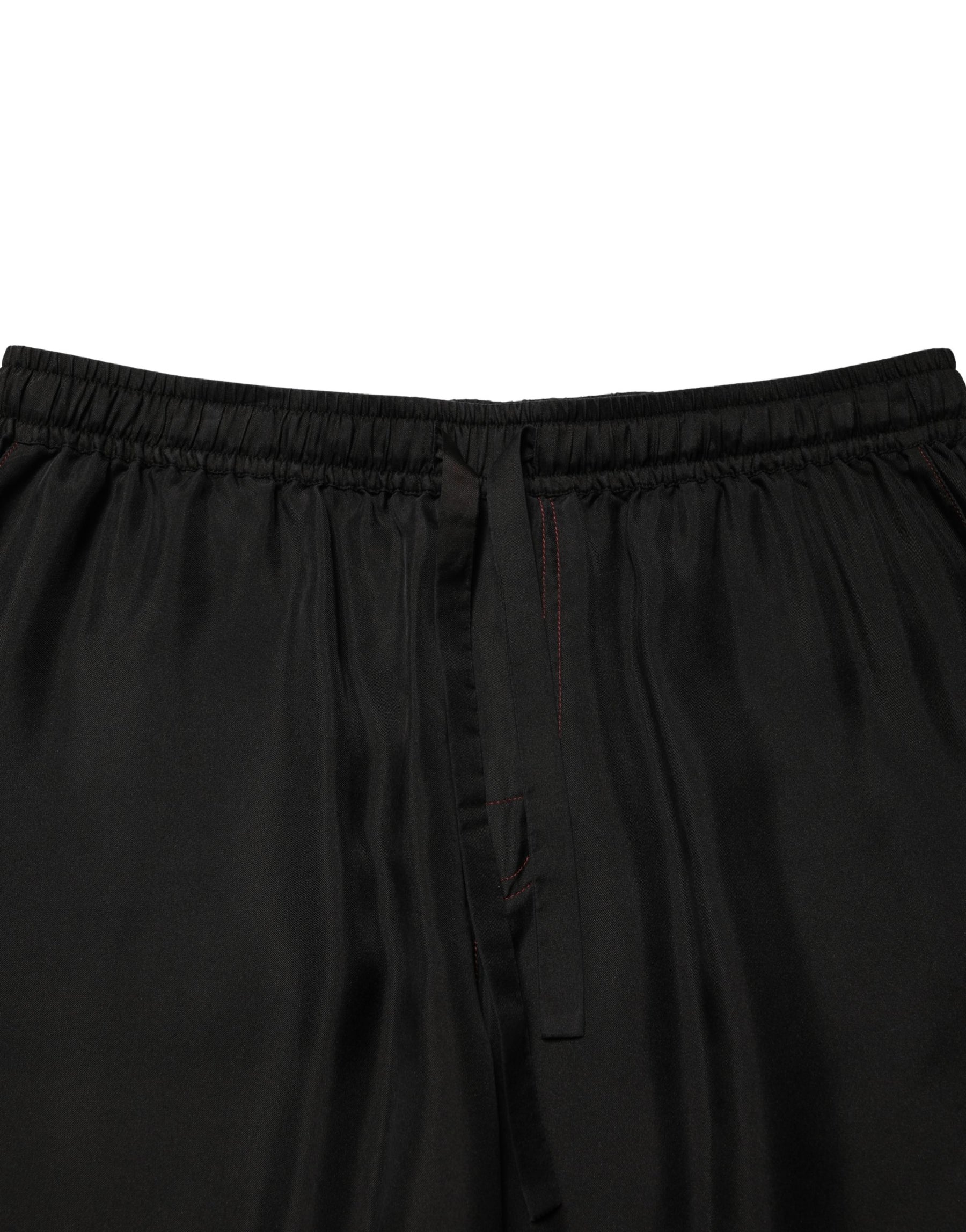 Dolce & Gabbana Black Silk Drawstring Men Bermuda Shorts | Regal Royce