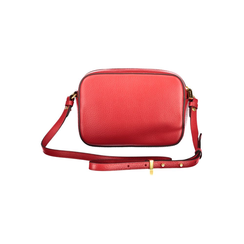 Coccinelle Rosso Leather Women's Bag with Adjustable Strap and Pockets | Regal Royce