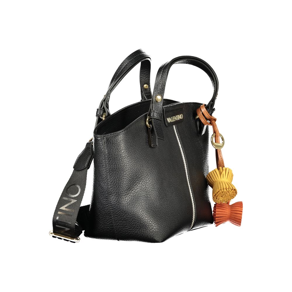 Mario Valentino Black Polyurethane Women's Bag | Regal Royce