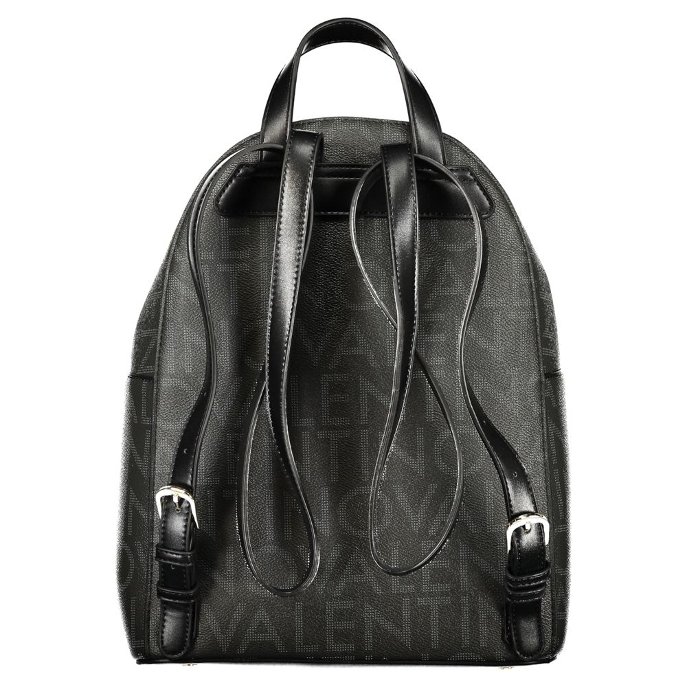 Mario Valentino Black Polyurethane Womens Backpack | Regal Royce