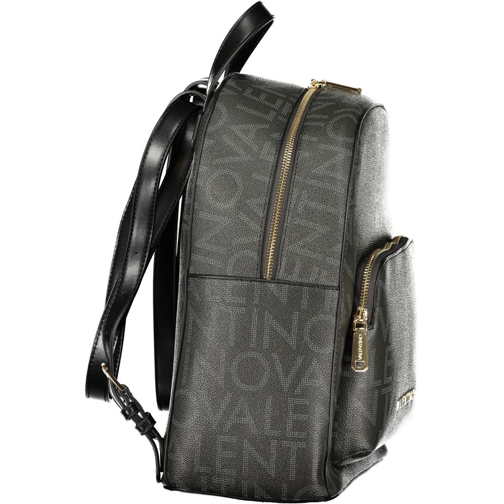 Mario Valentino Black Polyurethane Womens Backpack | Regal Royce