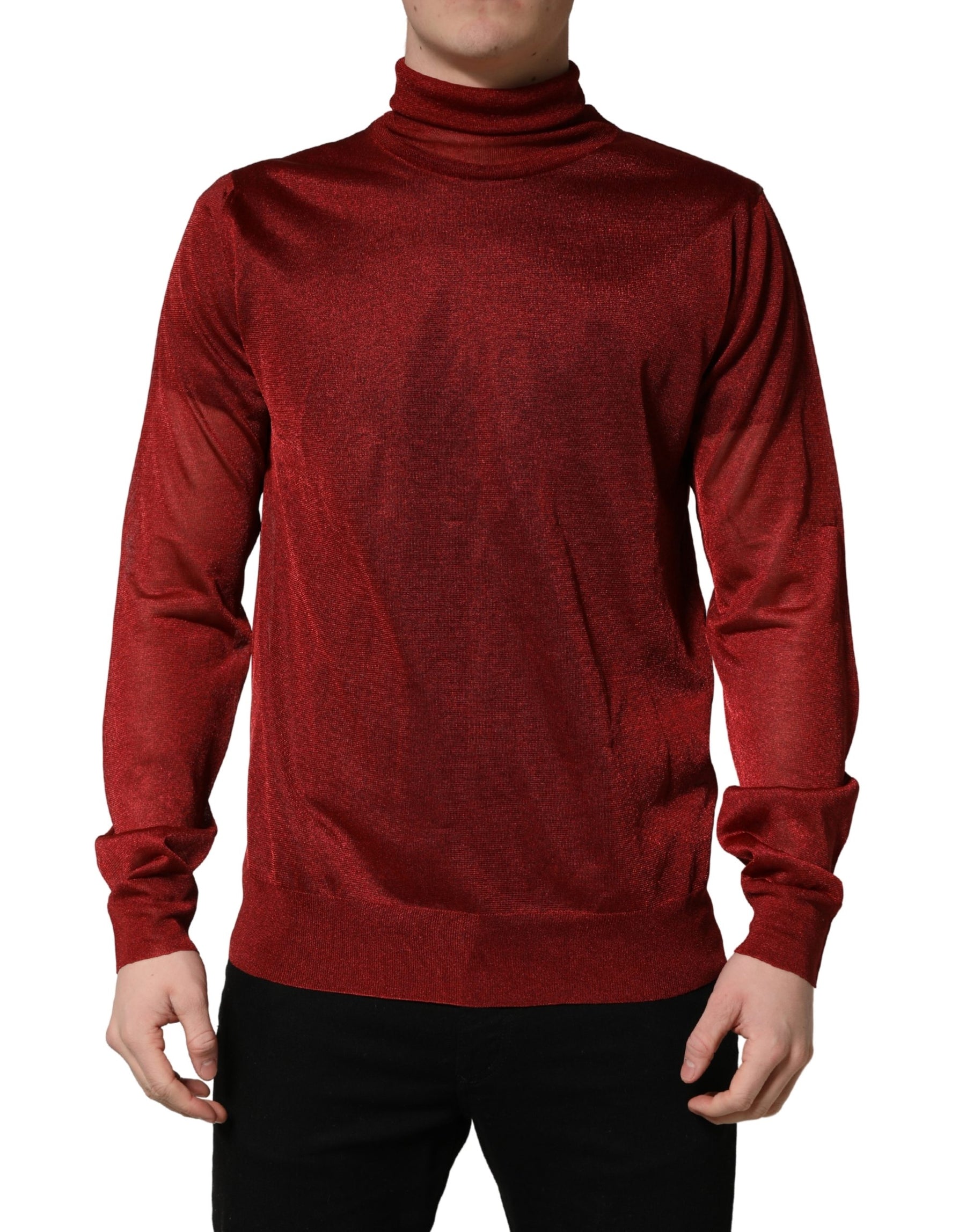 Dolce & Gabbana Red Long Sleeve TurtleNeck Pullover Sweater | Regal Royce
