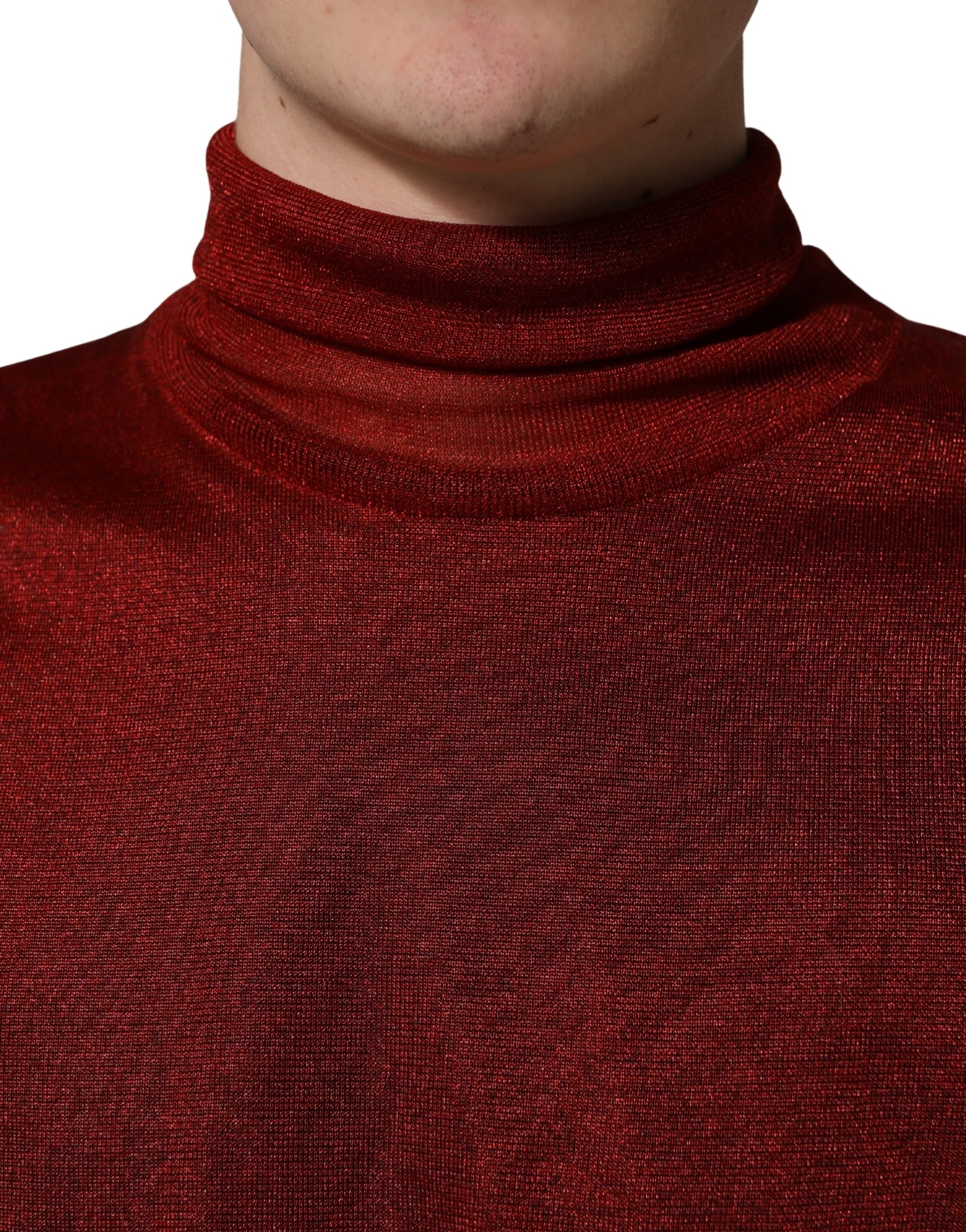 Dolce & Gabbana Red Long Sleeve TurtleNeck Pullover Sweater | Regal Royce
