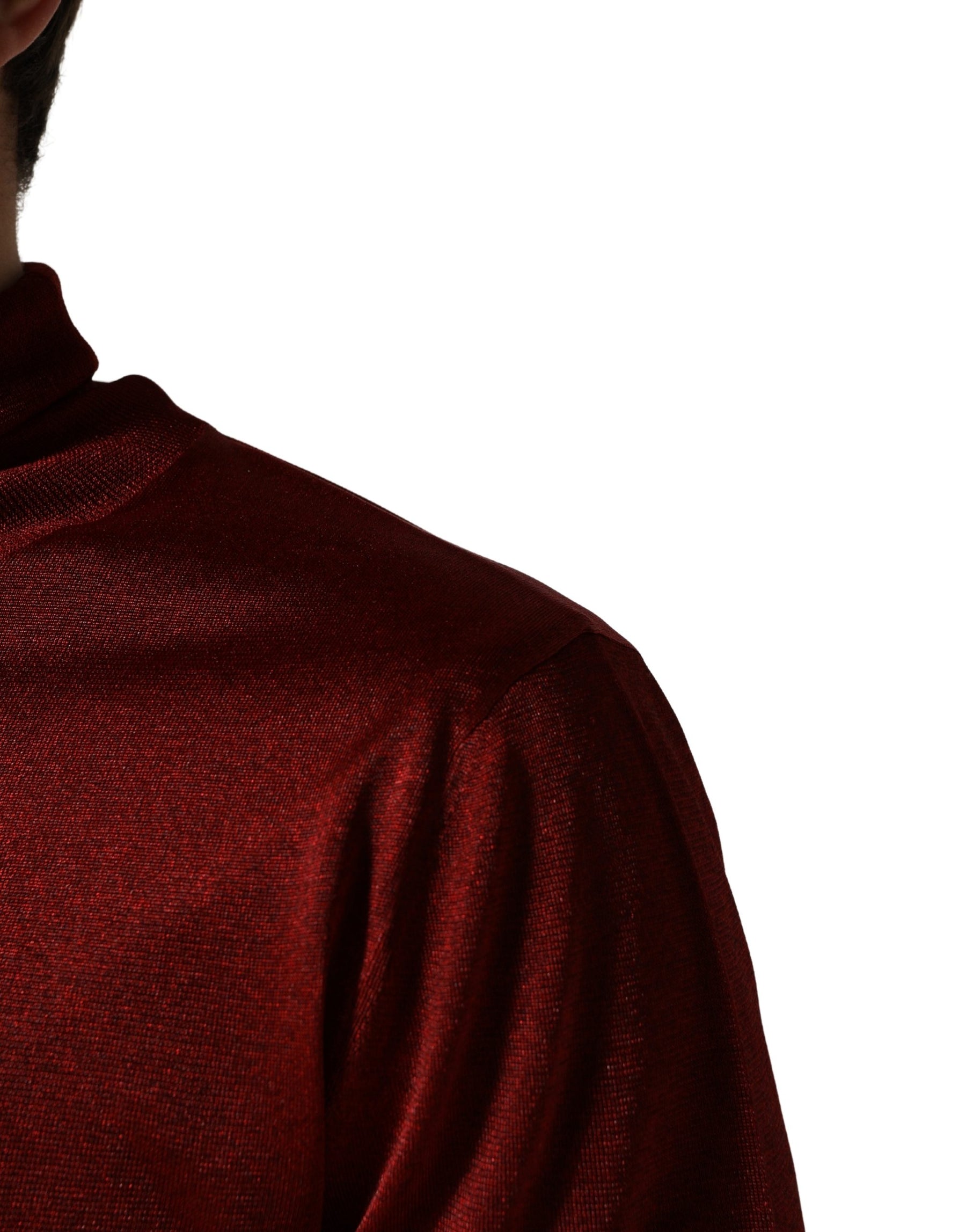 Dolce & Gabbana Red Long Sleeve TurtleNeck Pullover Sweater | Regal Royce