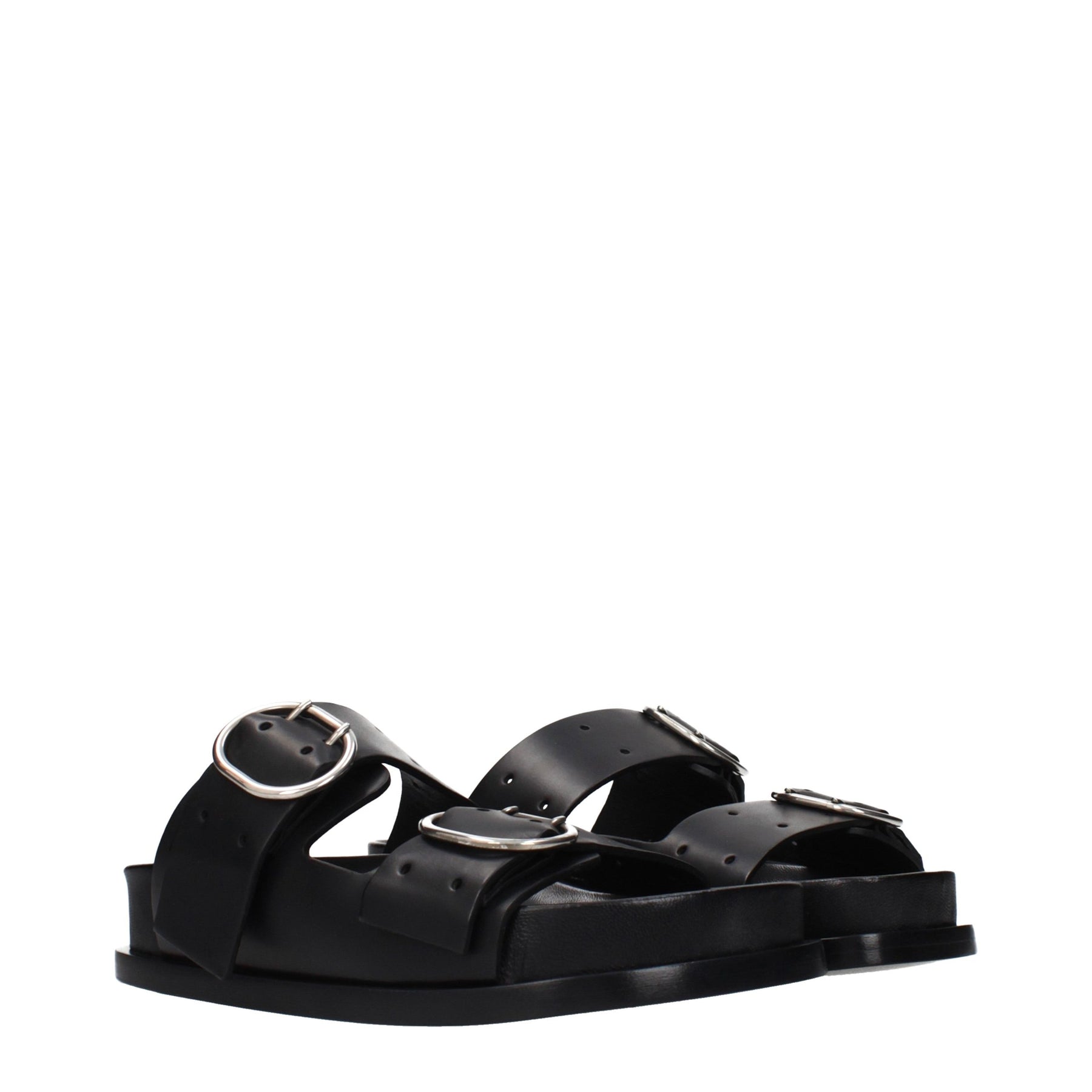 Jil Sander Black Leather Slippers | Regal Royce
