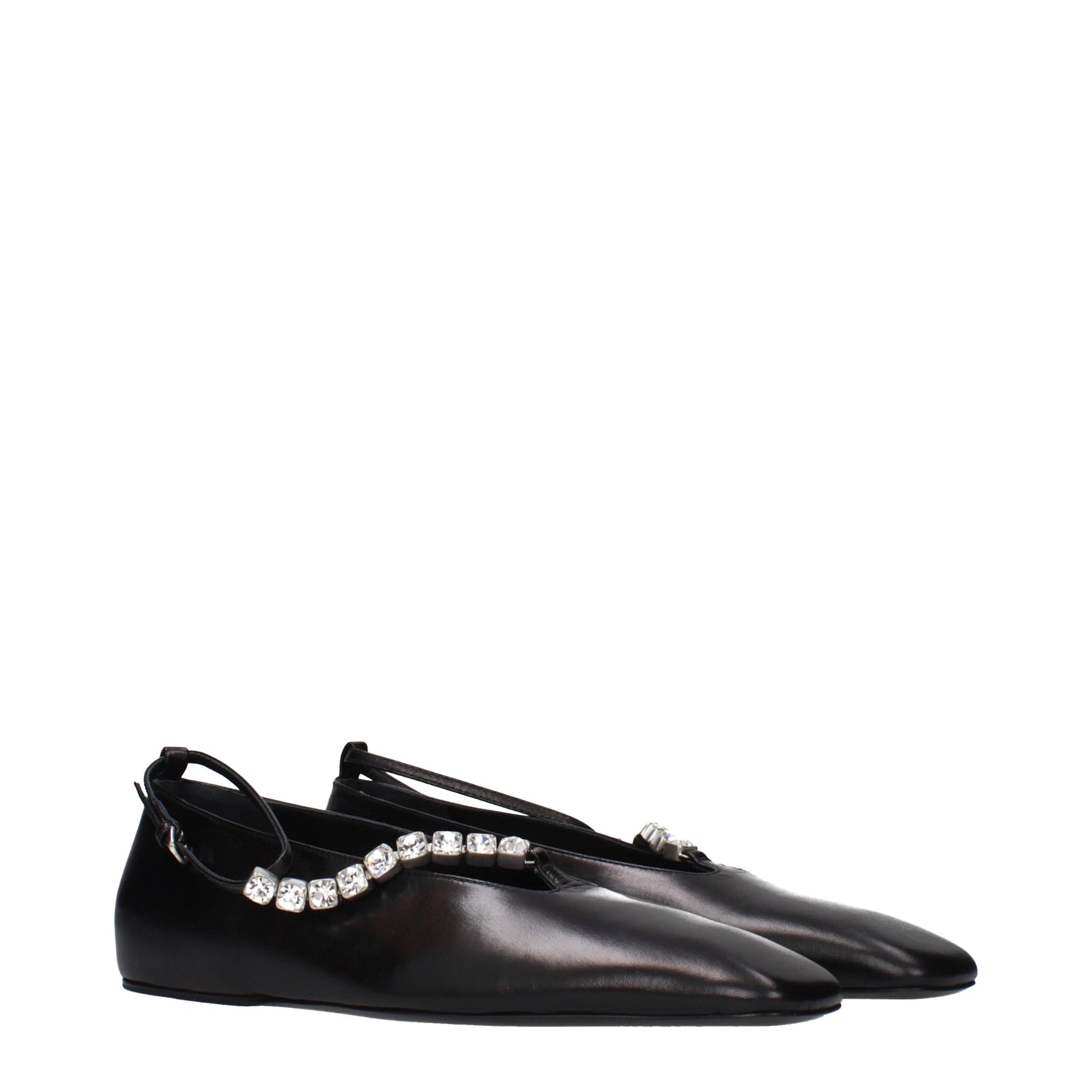 Jil Sander Black Leather Ballet Flats | Regal Royce