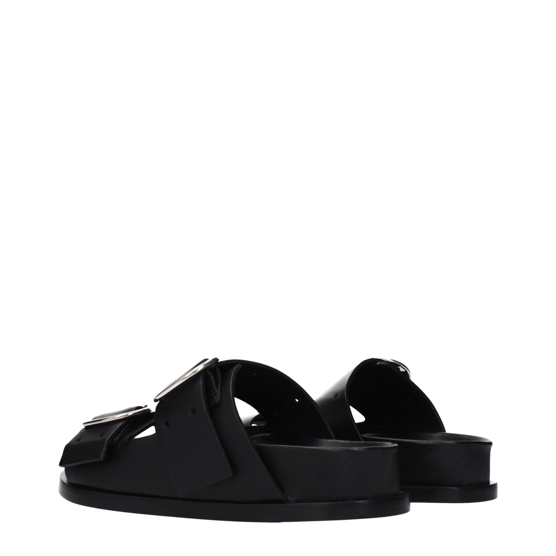 Jil Sander Black Leather Slippers | Regal Royce
