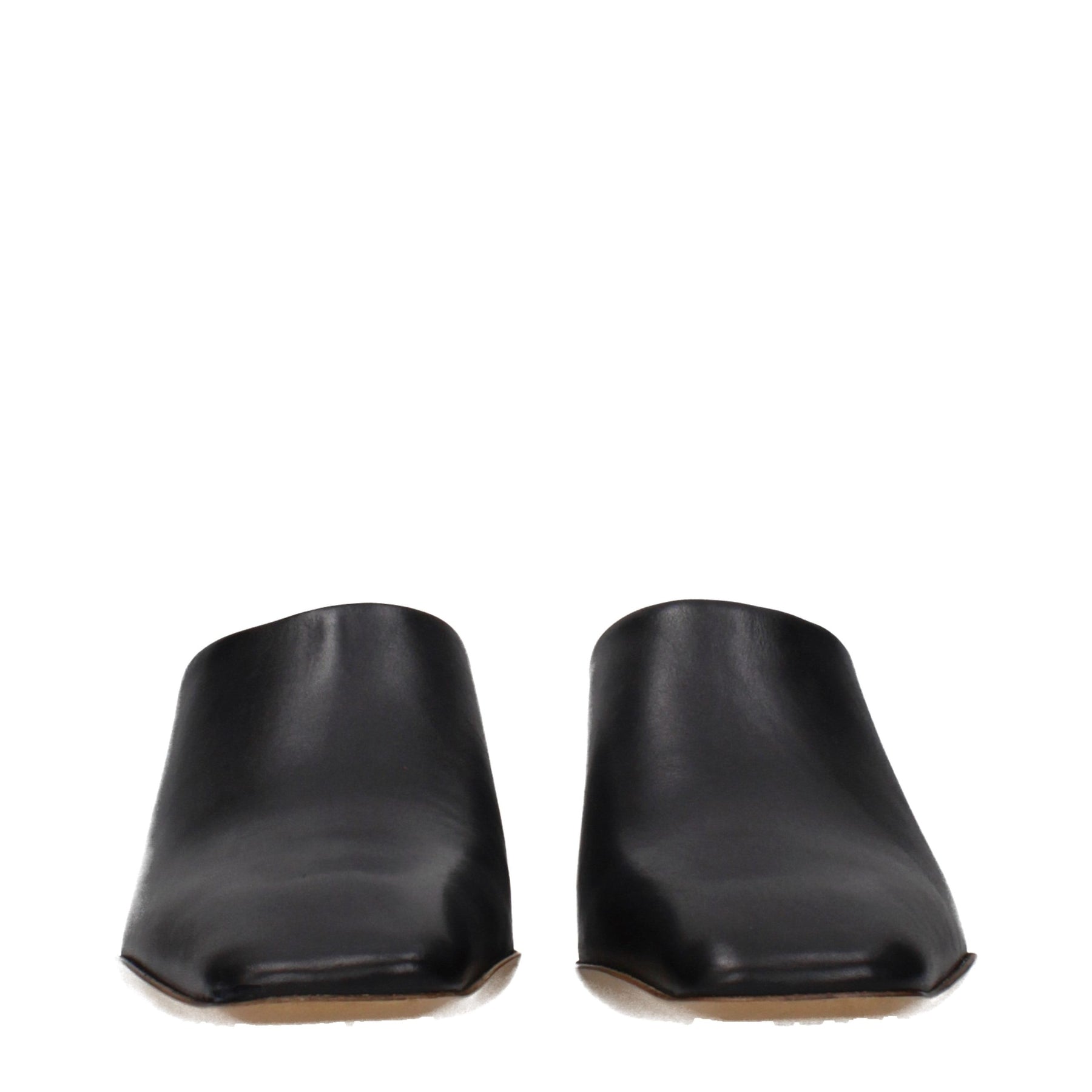 Jil Sander Black Leather Slippers | Regal Royce