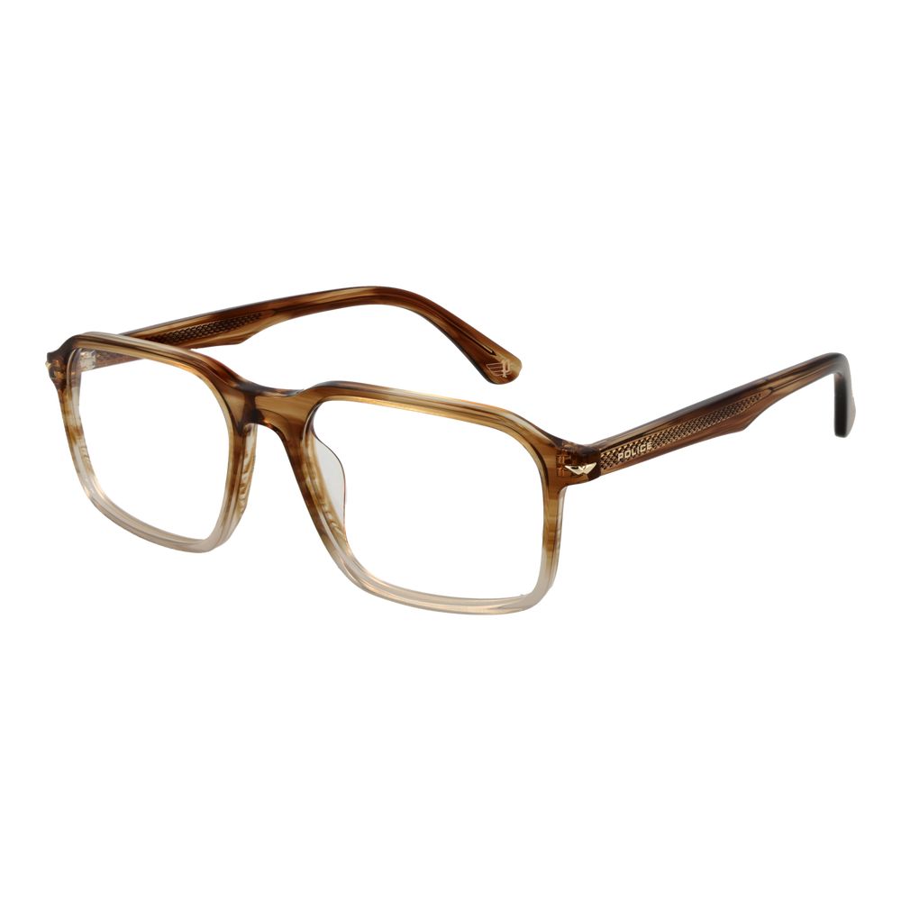 Police Brown Cellulose Acetate Glasses (Frames) | Regal Royce