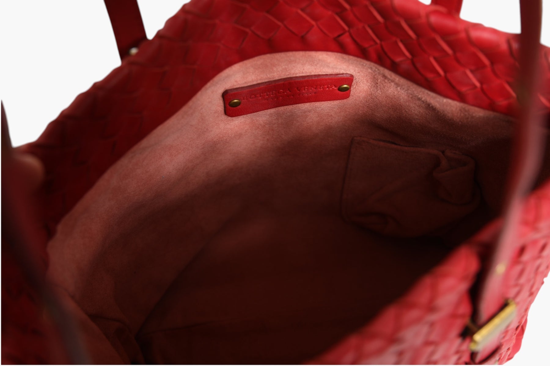 Bottega Veneta Red Intrecciato Leather Tote Bag | Regal Royce