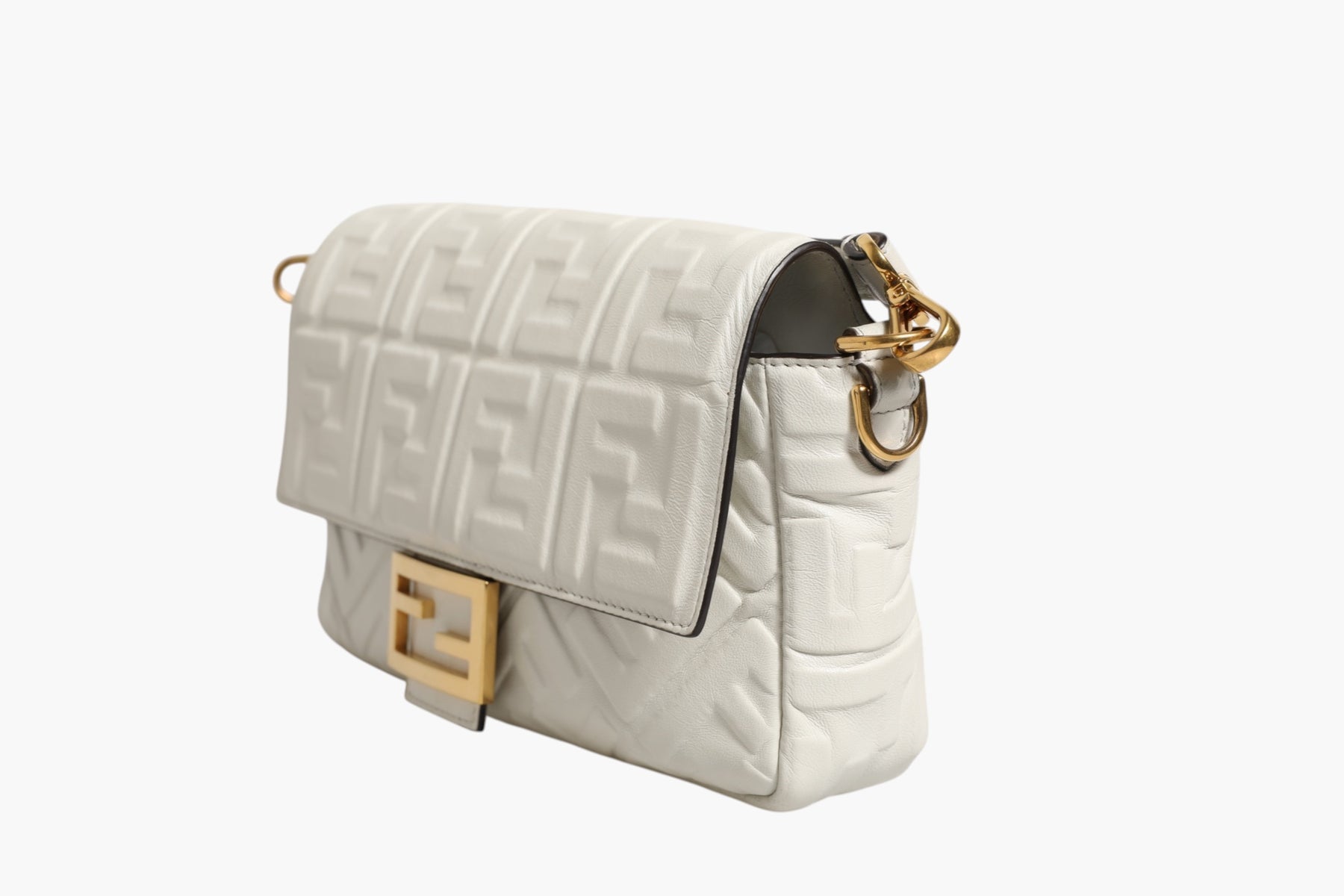 Fendi FF Embossed Baguette Nappa Leather Bag | Regal Royce