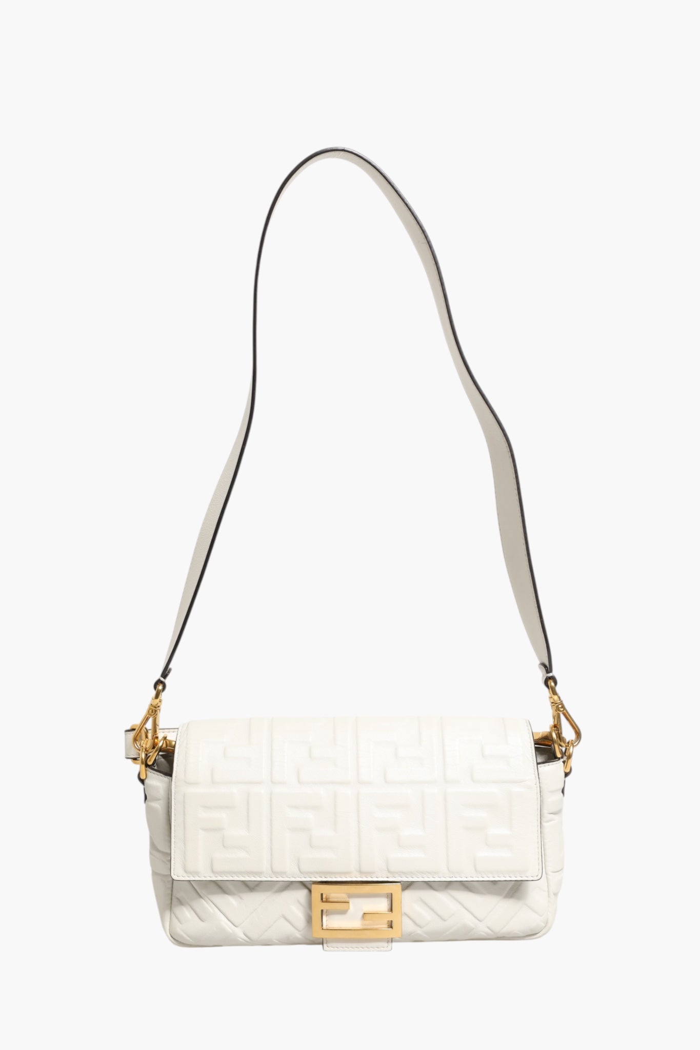 Fendi FF Embossed Baguette Nappa Leather Bag | Regal Royce
