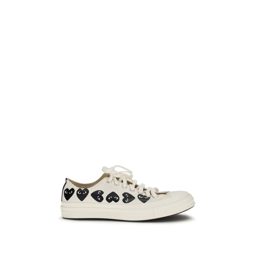 Comme Des Garçons Play x Converse White Canvas Low Top Sneakers | Regal Royce