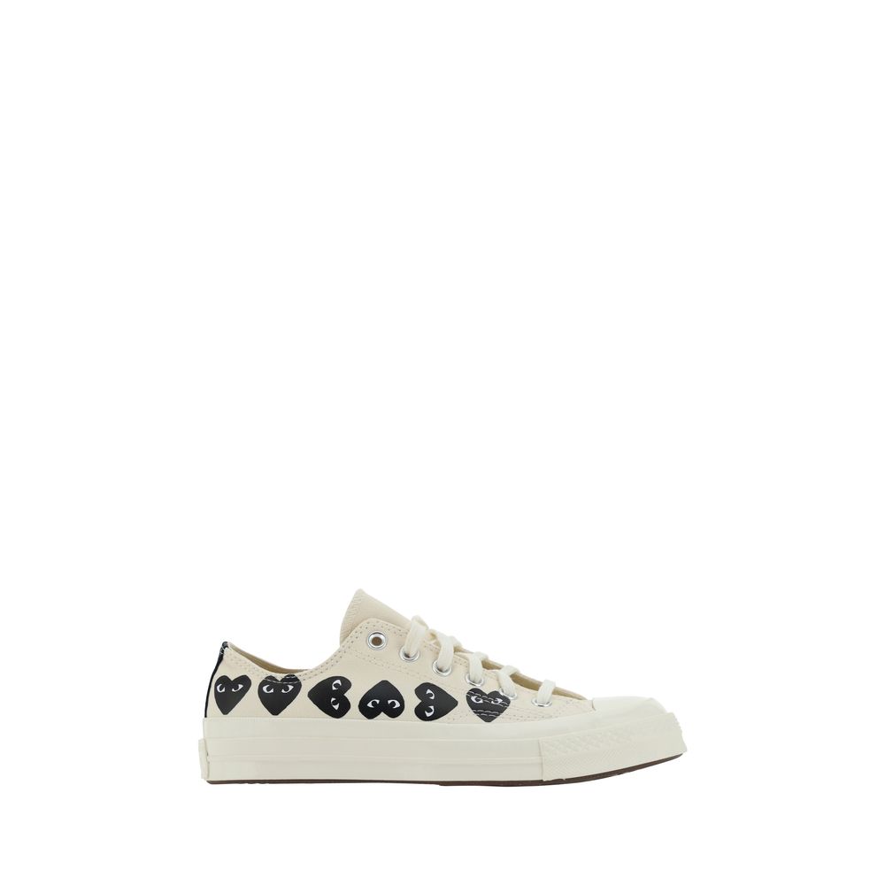 Comme Des Garçons Play x Converse White Canvas Low Top Sneakers | Regal Royce
