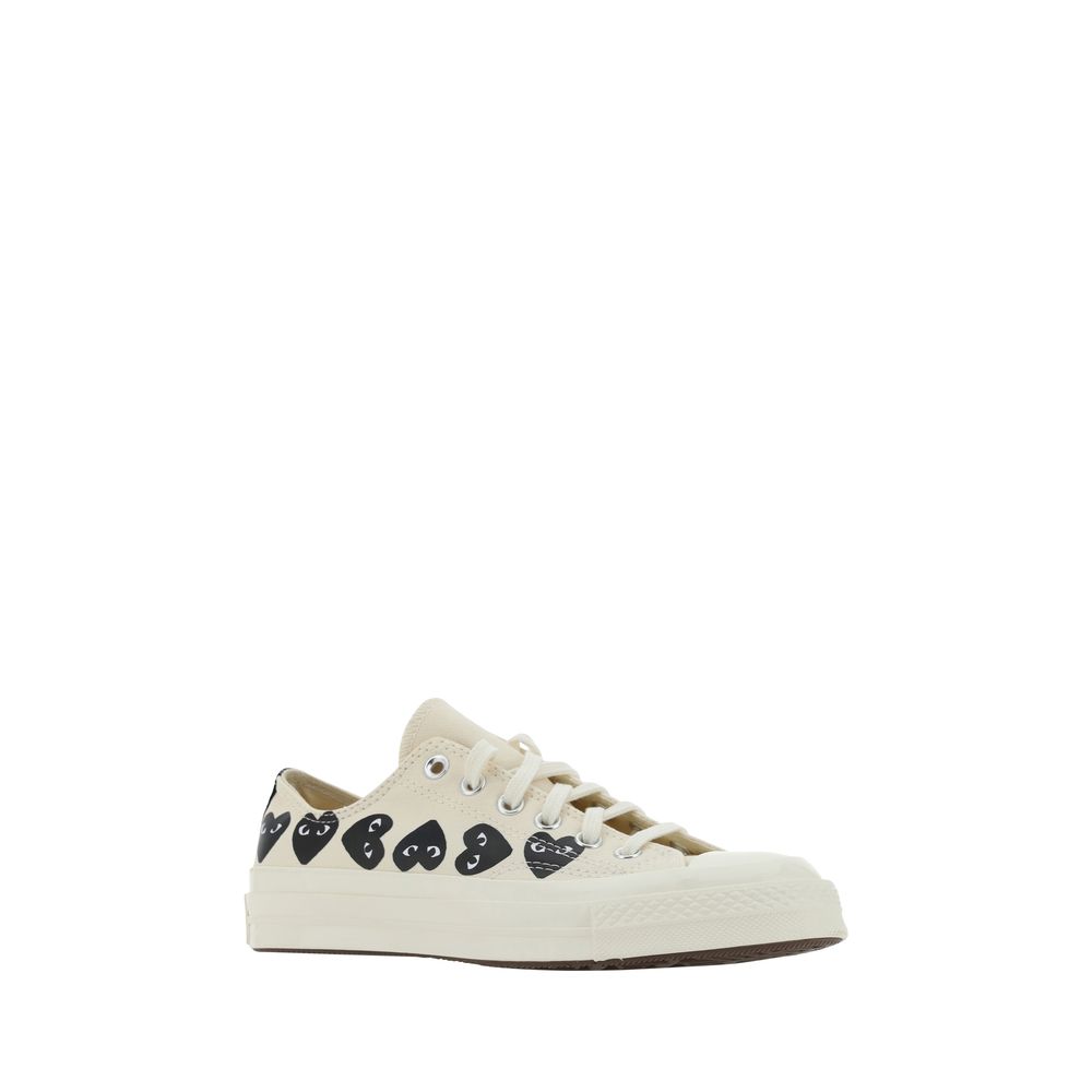 Comme Des Garçons Play x Converse White Canvas Low Top Sneakers | Regal Royce