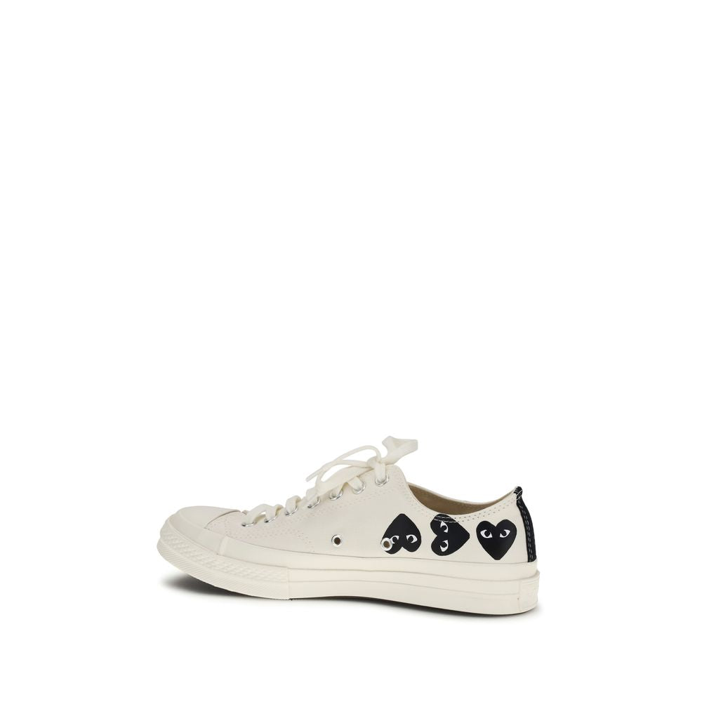 Comme Des Garçons Play x Converse White Canvas Low Top Sneakers | Regal Royce