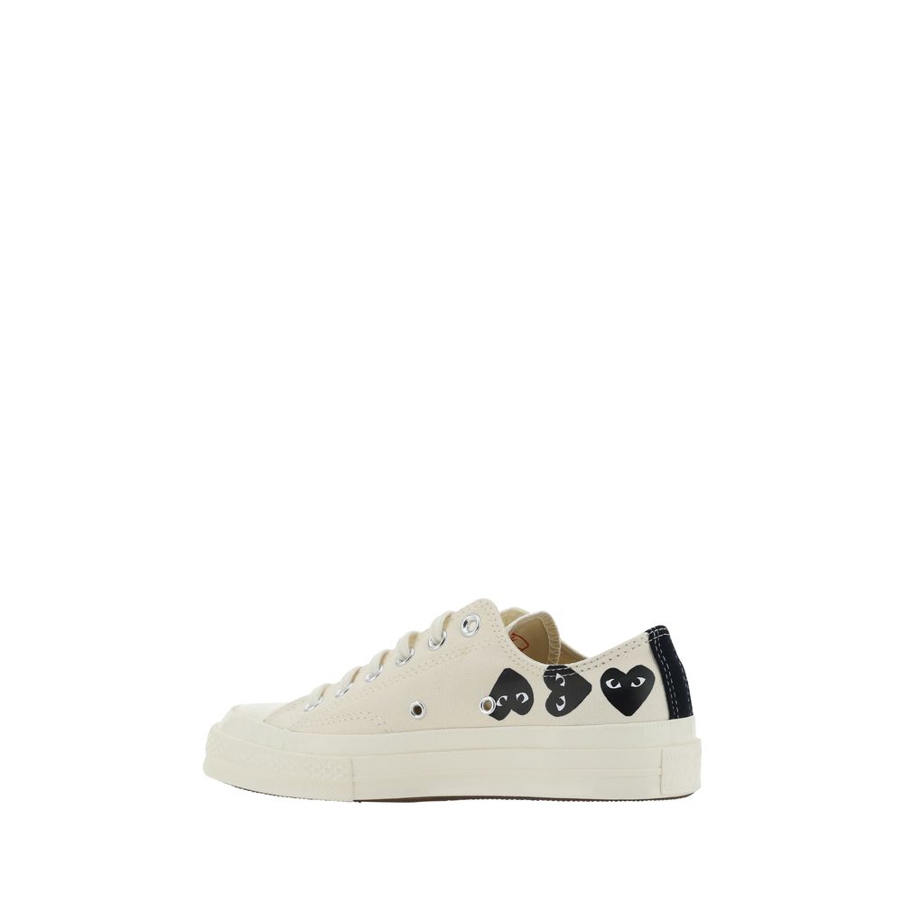 Comme Des Garçons Play x Converse White Canvas Low Top Sneakers | Regal Royce