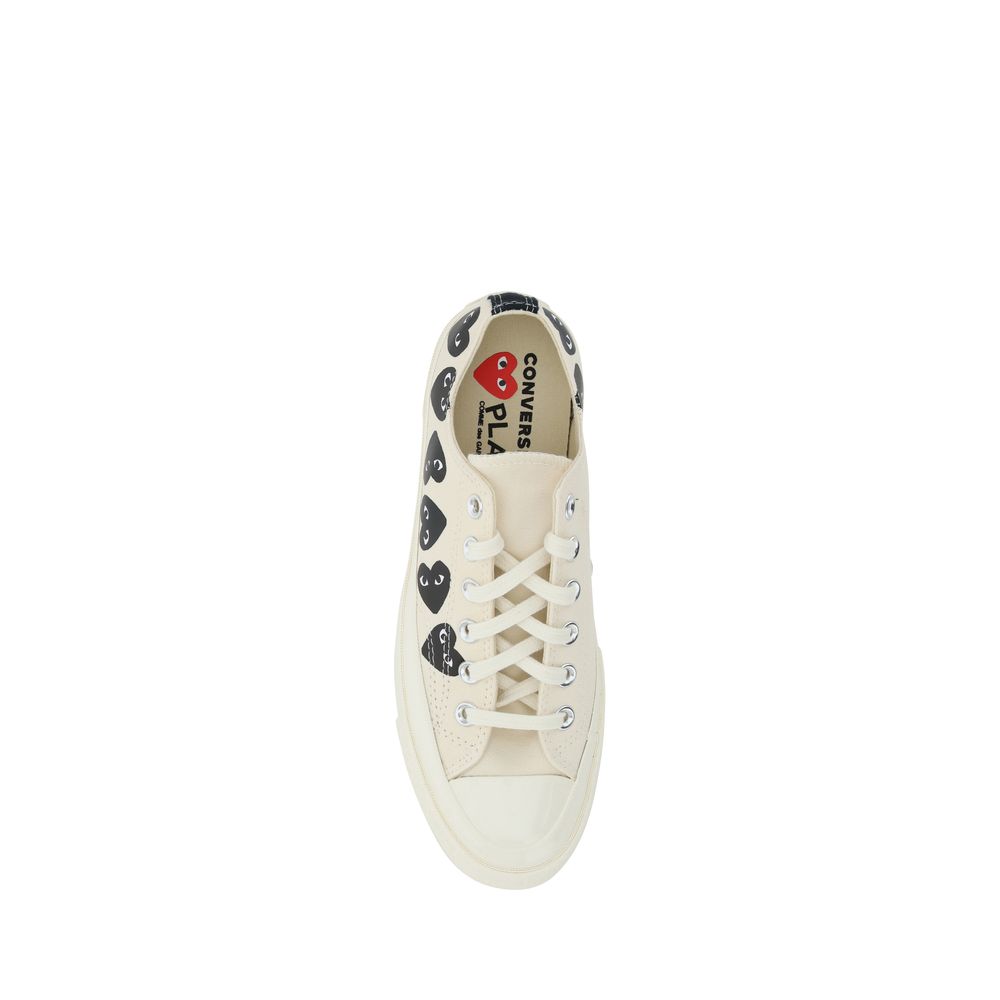 Comme Des Garçons Play x Converse White Canvas Low Top Sneakers | Regal Royce