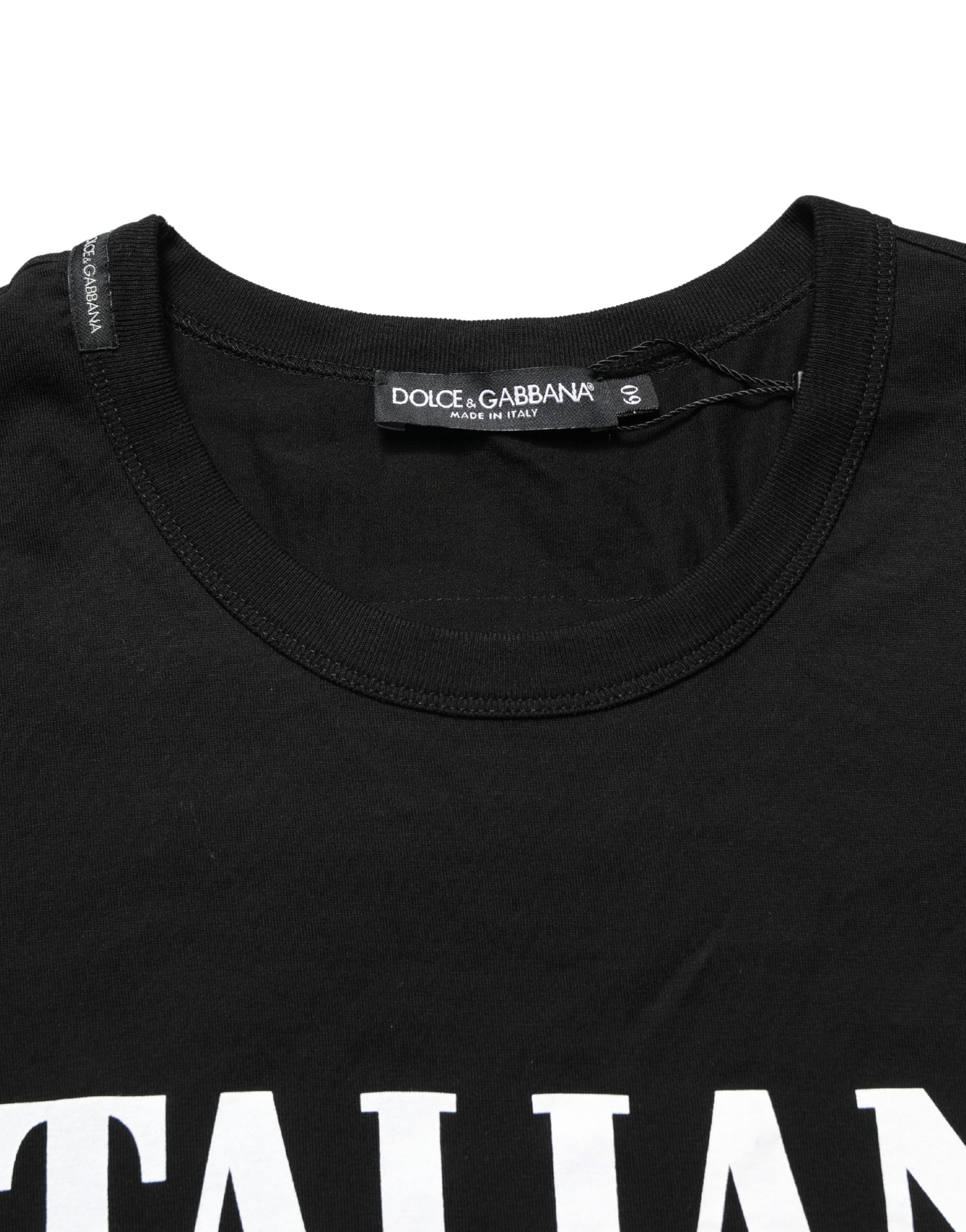 Dolce & Gabbana Black Camouflage Graphic Cotton Crewneck T-shirt | Regal Royce