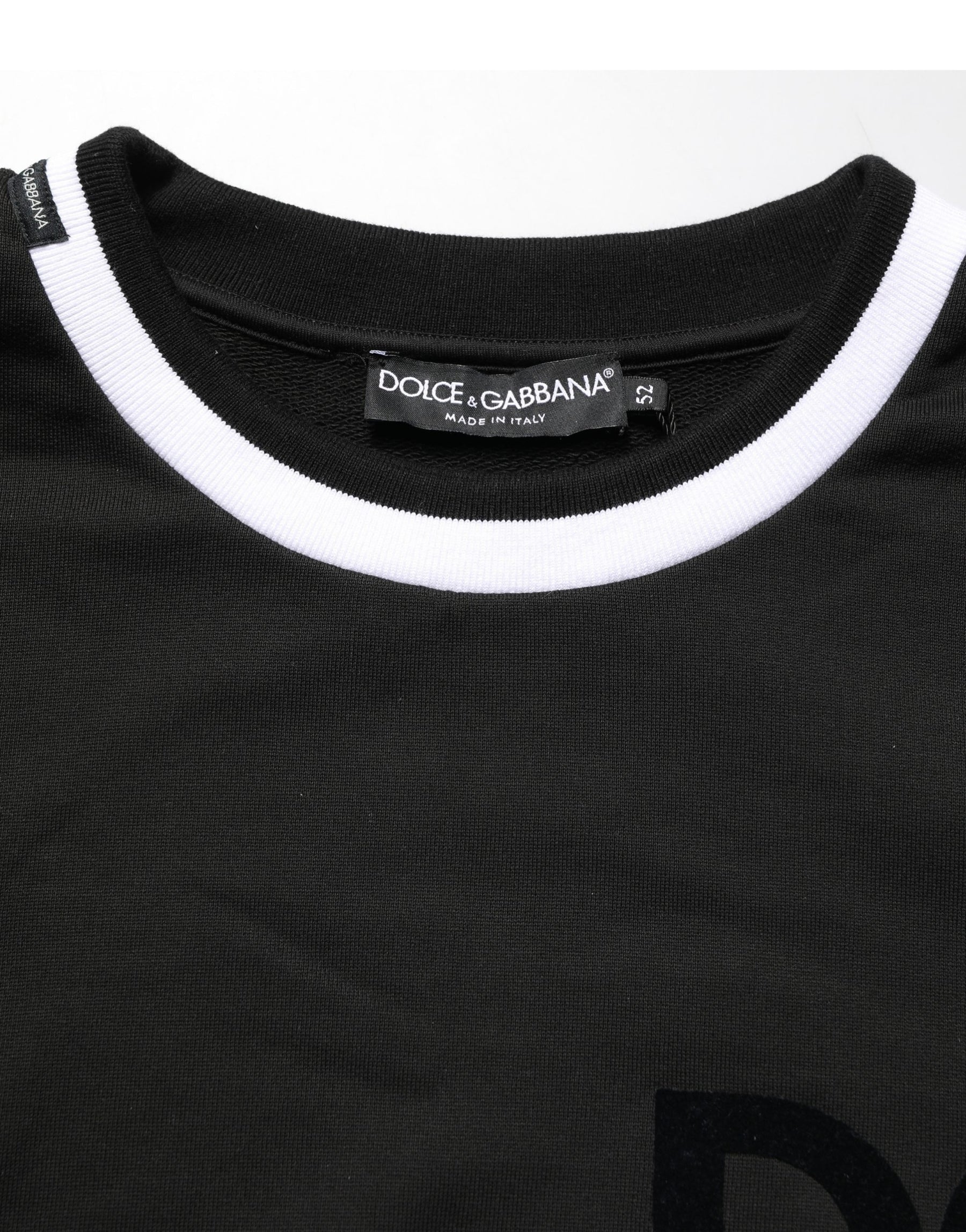 Dolce & Gabbana Black DGLogo Print Cotton Sweatshirt Sweater | Regal Royce