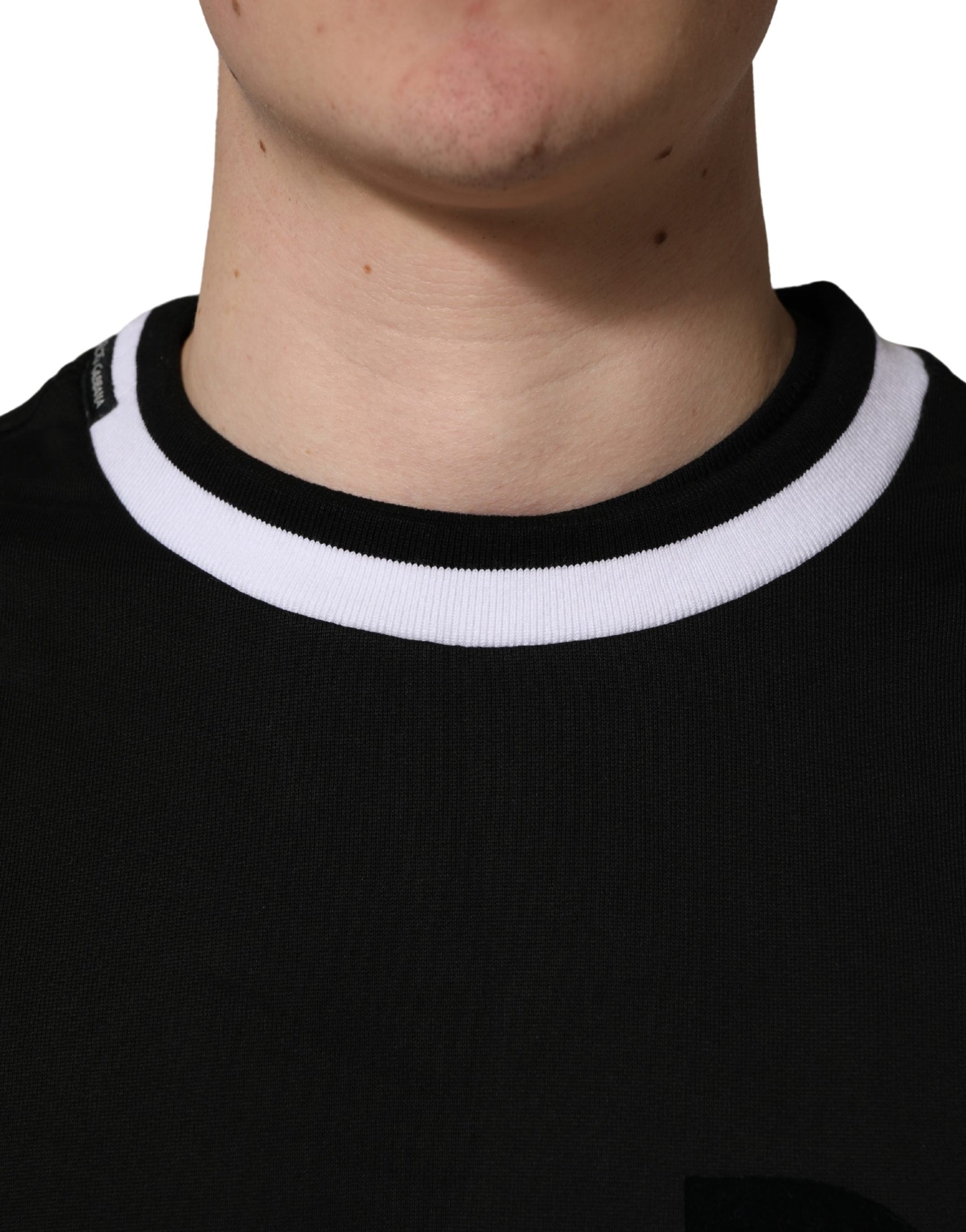 Dolce & Gabbana Black DGLogo Print Cotton Sweatshirt Sweater | Regal Royce