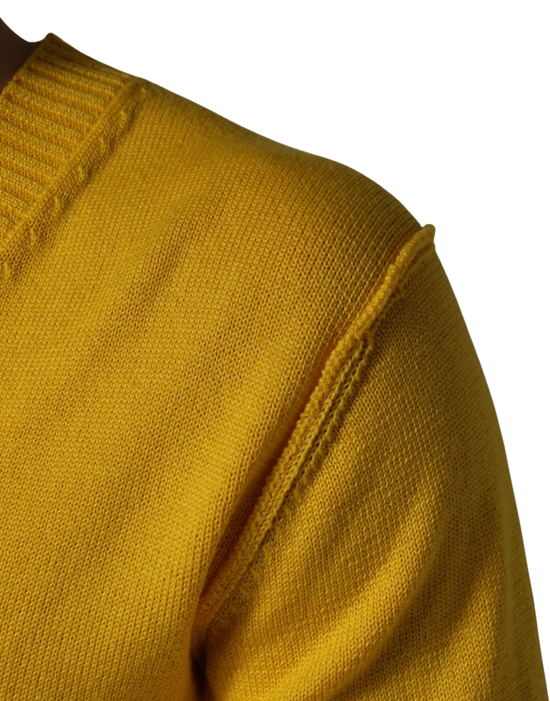 Dolce & Gabbana Wool Knitted V-Neck Pullover Yellow | Regal Royce
