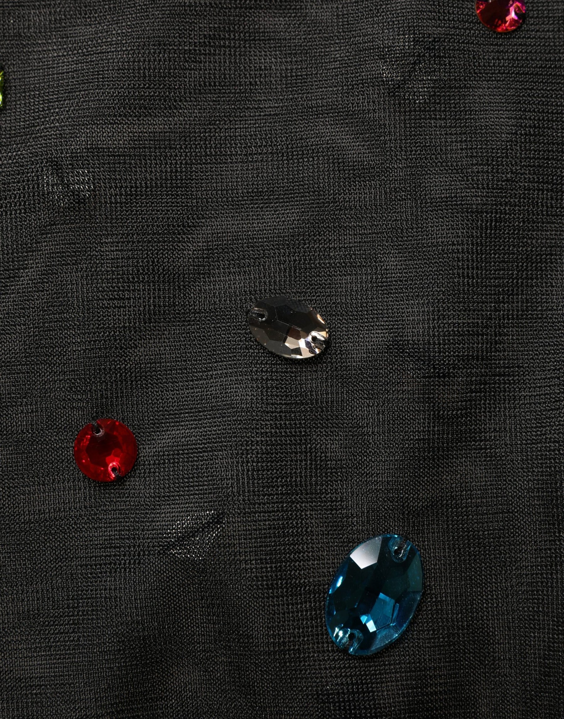 Dolce & Gabbana Black Crystal Embellished TurtleNeck Sweater | Regal Royce