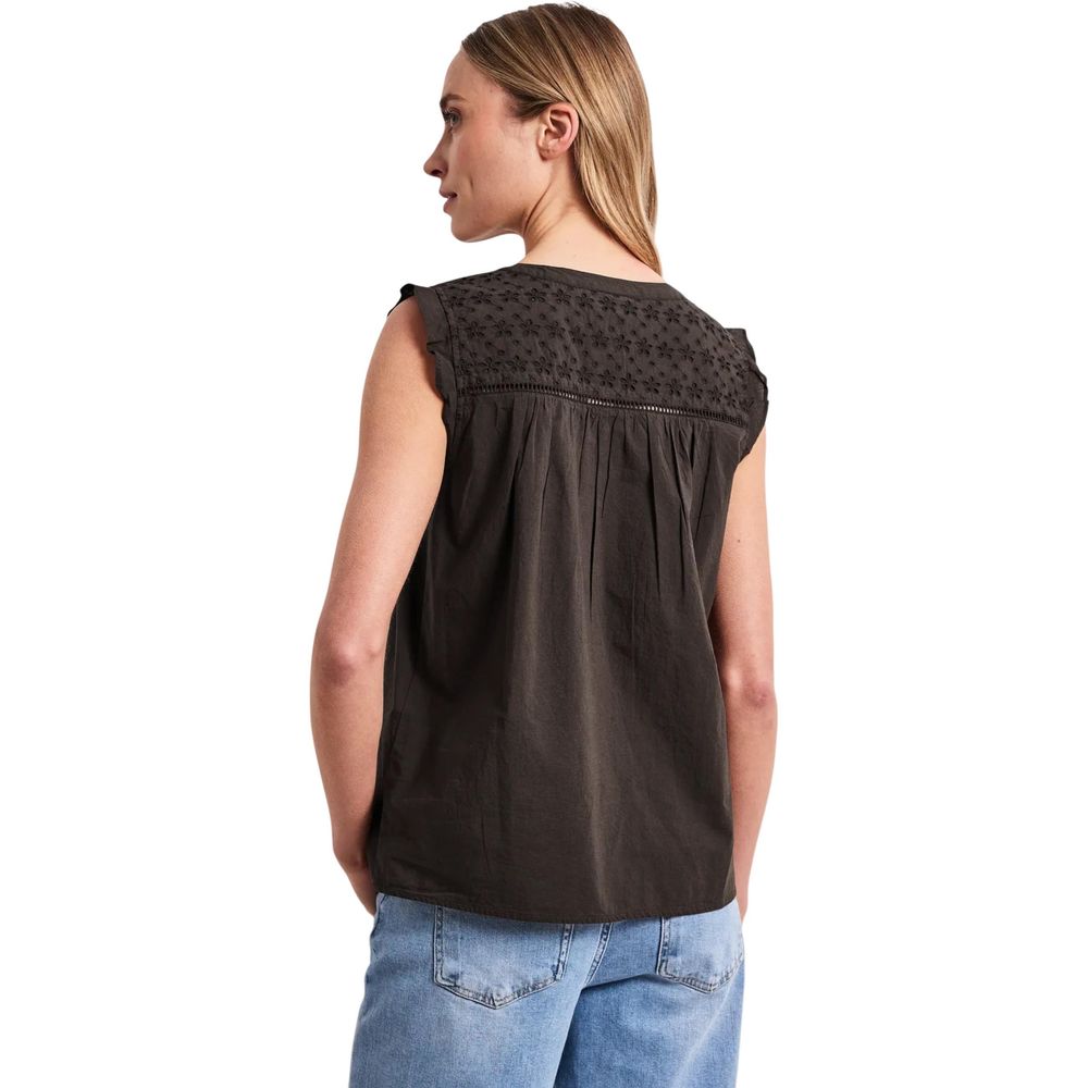Street One Brown Cotton Blouse | Regal Royce